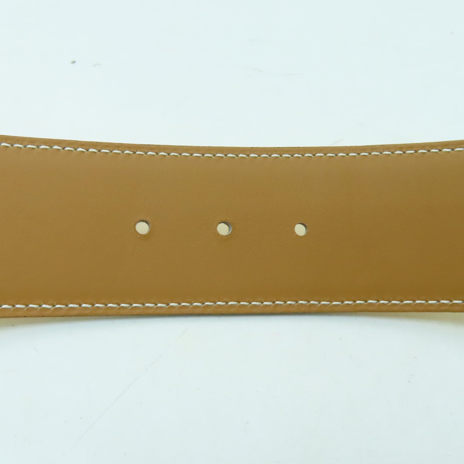 HERMES Epsom皮革Big H Belt 90x4.2cm金扣皮帶黃色