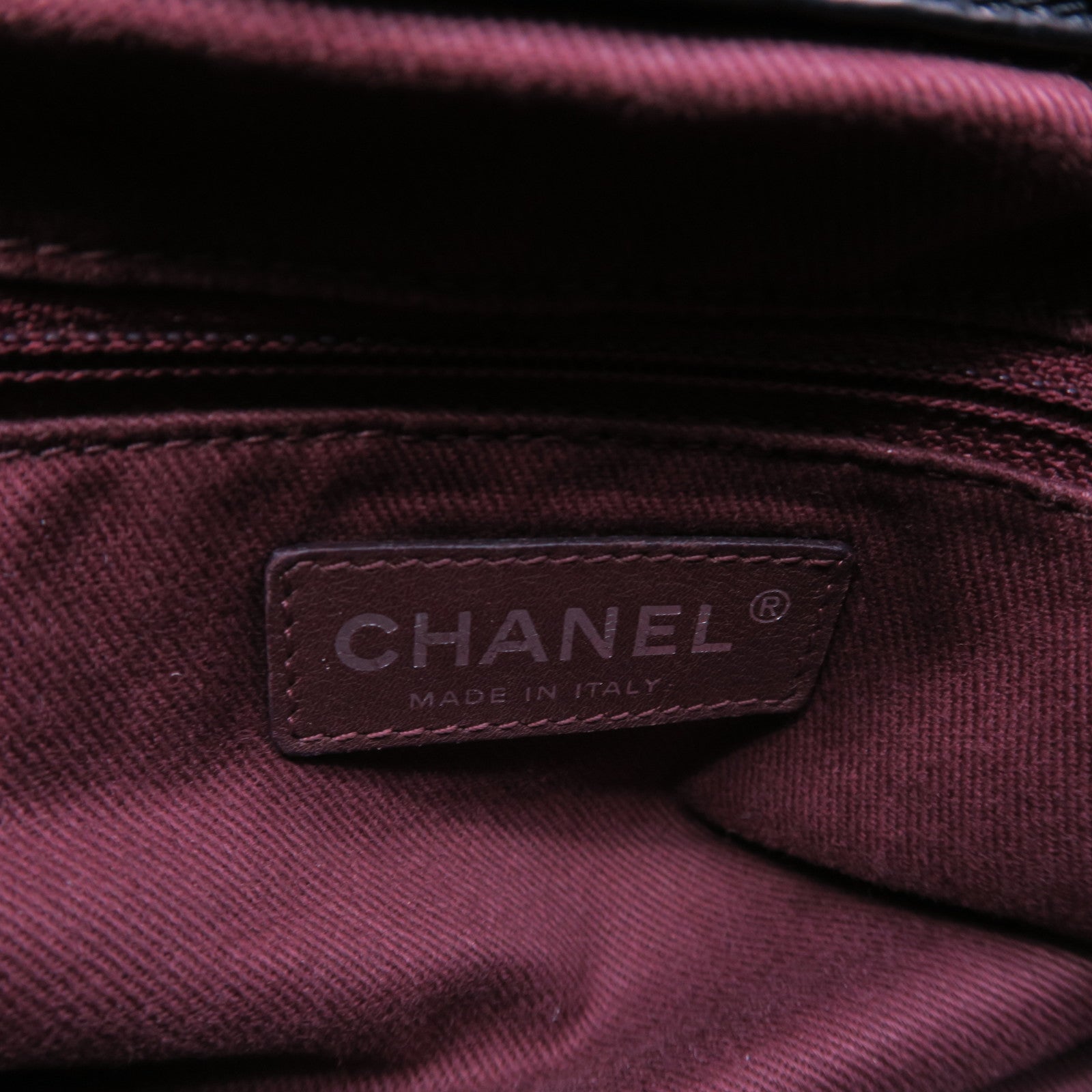 CHANEL 菱格牛皮皮革2 Way Shoulder Bag銀扣鏈帶肩背袋黑色/灰色