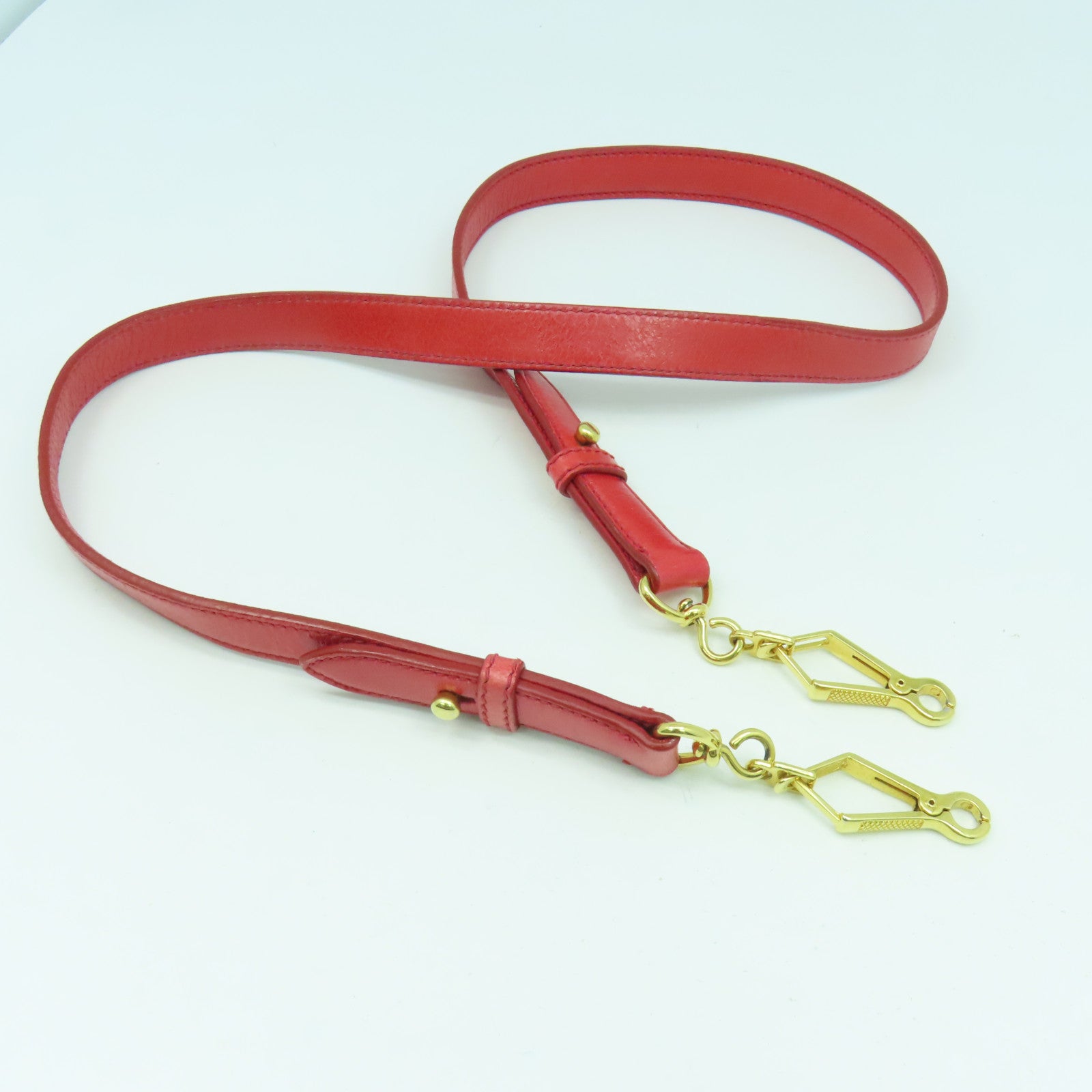 Miu Miu 牛皮皮革2 Way Shoulder Bag金扣手挽肩背兩用袋紅色