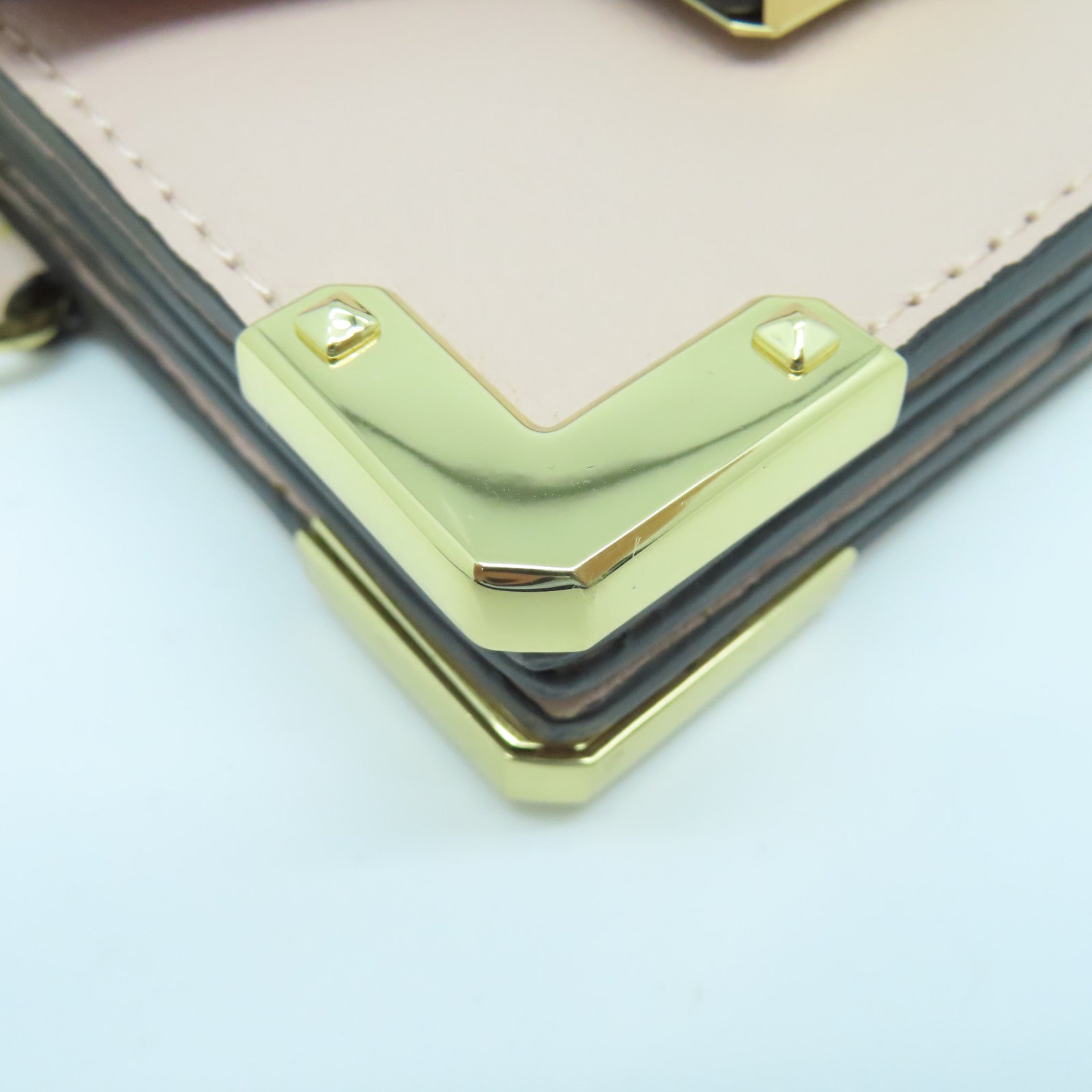 Michael Kors Leather Card Case Gold Buckle Pink