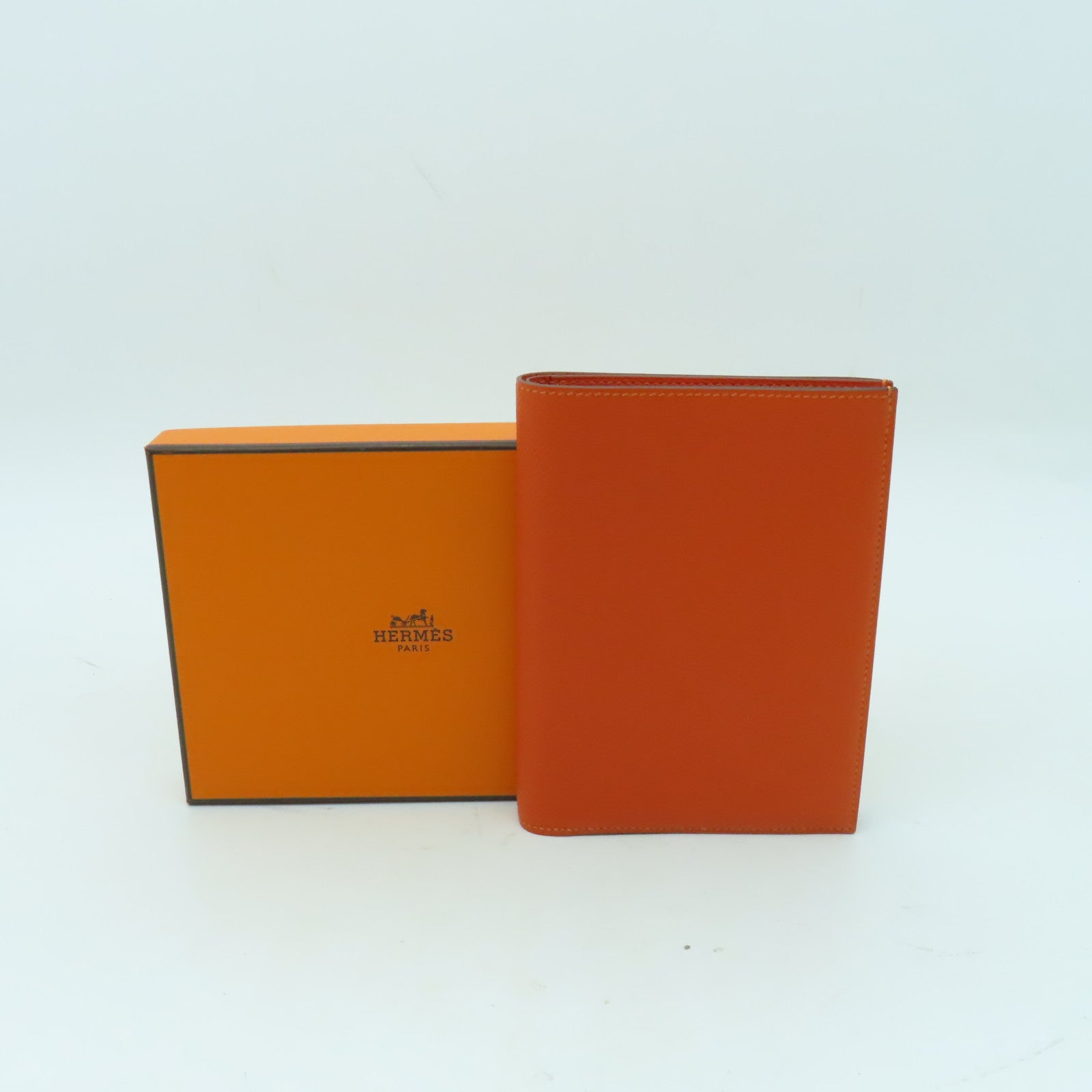 HERMES Epsom皮革Travel Case护照套橙色
