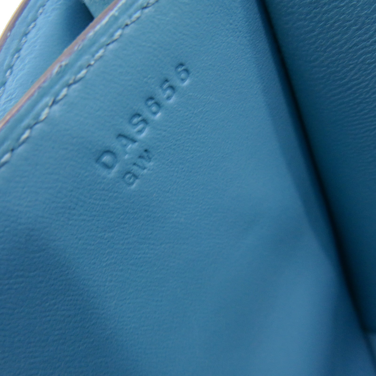 HERMES Epsom皮革Constance 24 Shoulder Bag银扣肩背袋Bleu De Nord蓝色