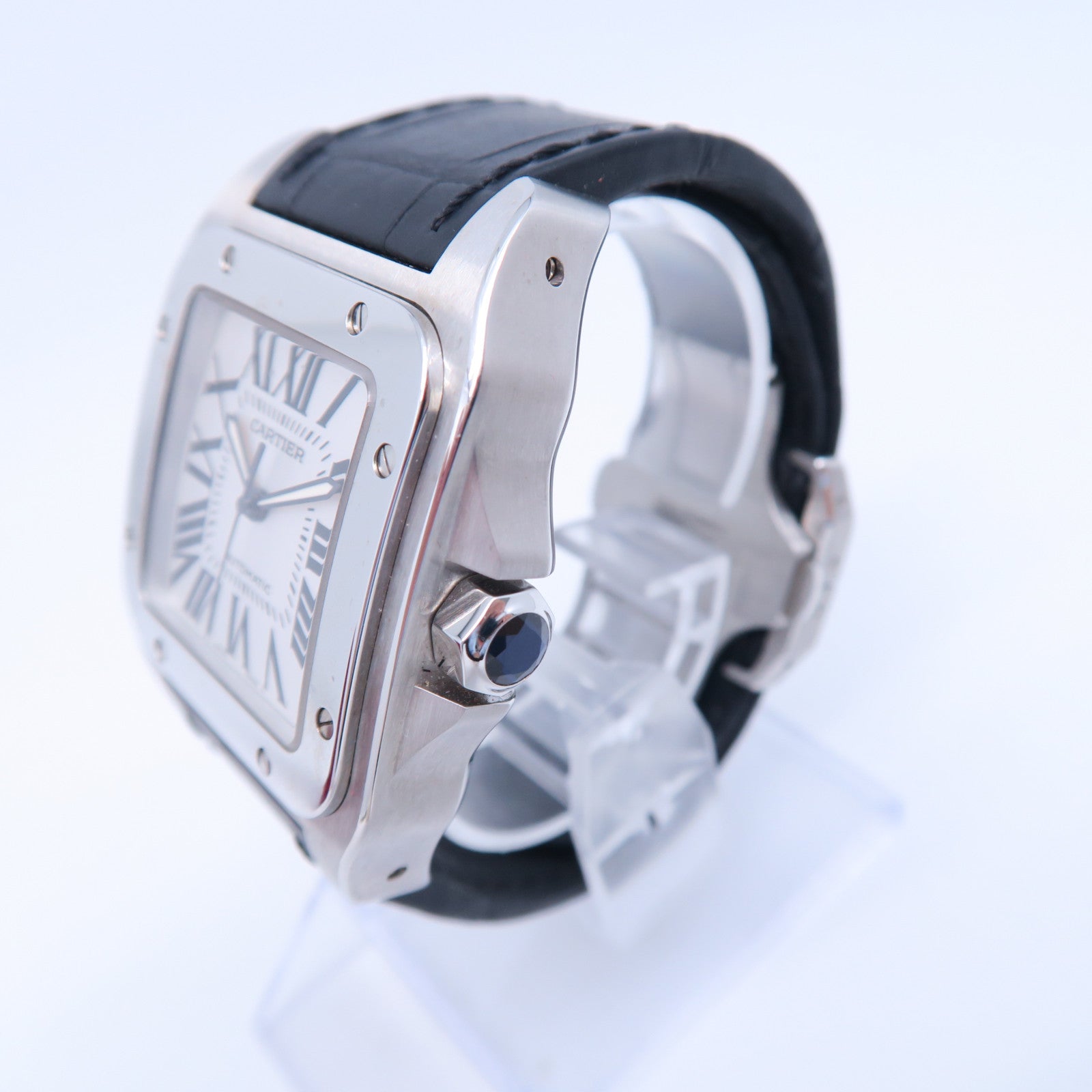 CARTIER Santos 100不鏽鋼手錶自動機芯白色