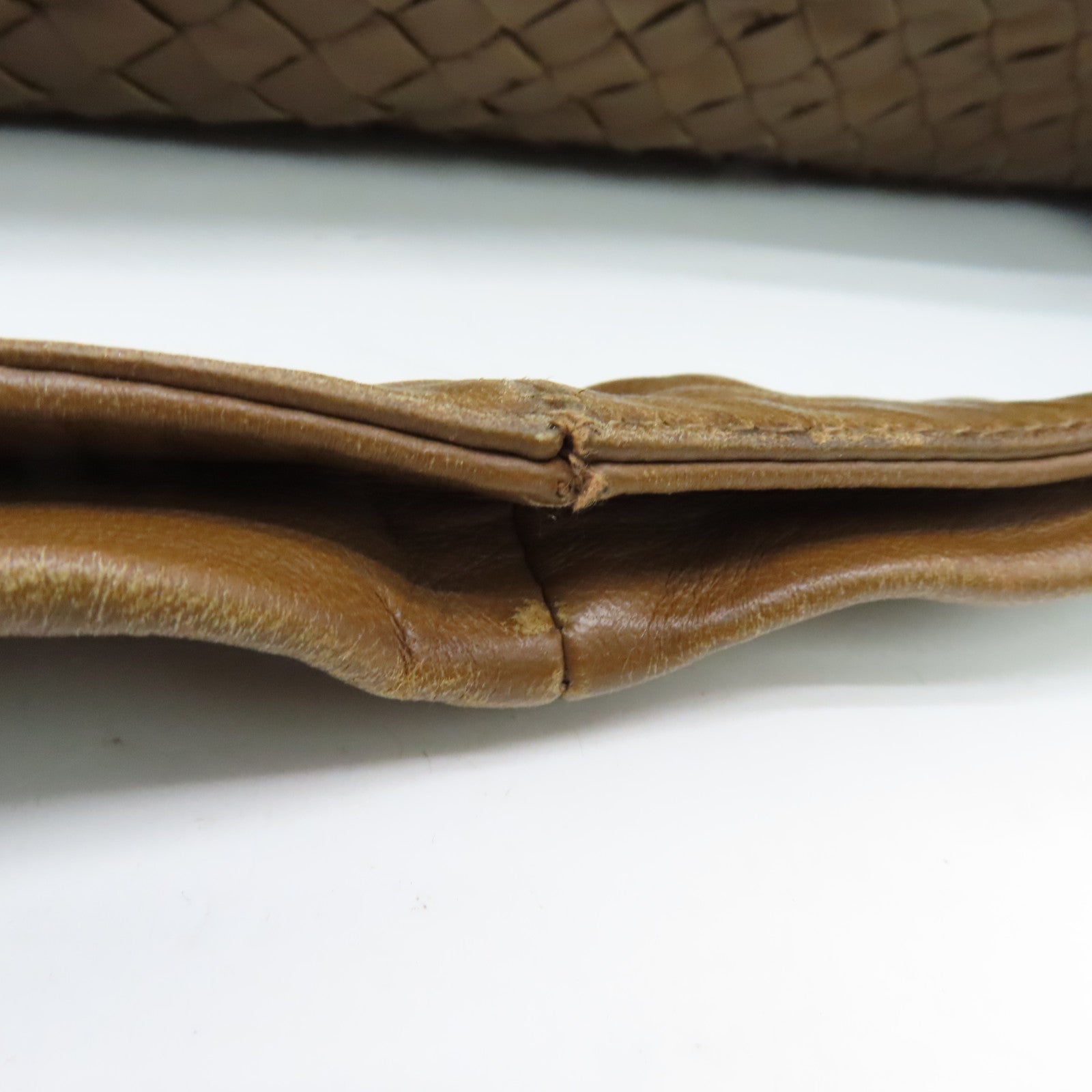 BOTTEGA VENETA 羊皮皮革Shoulder Bag銀扣肩背袋淺啡色