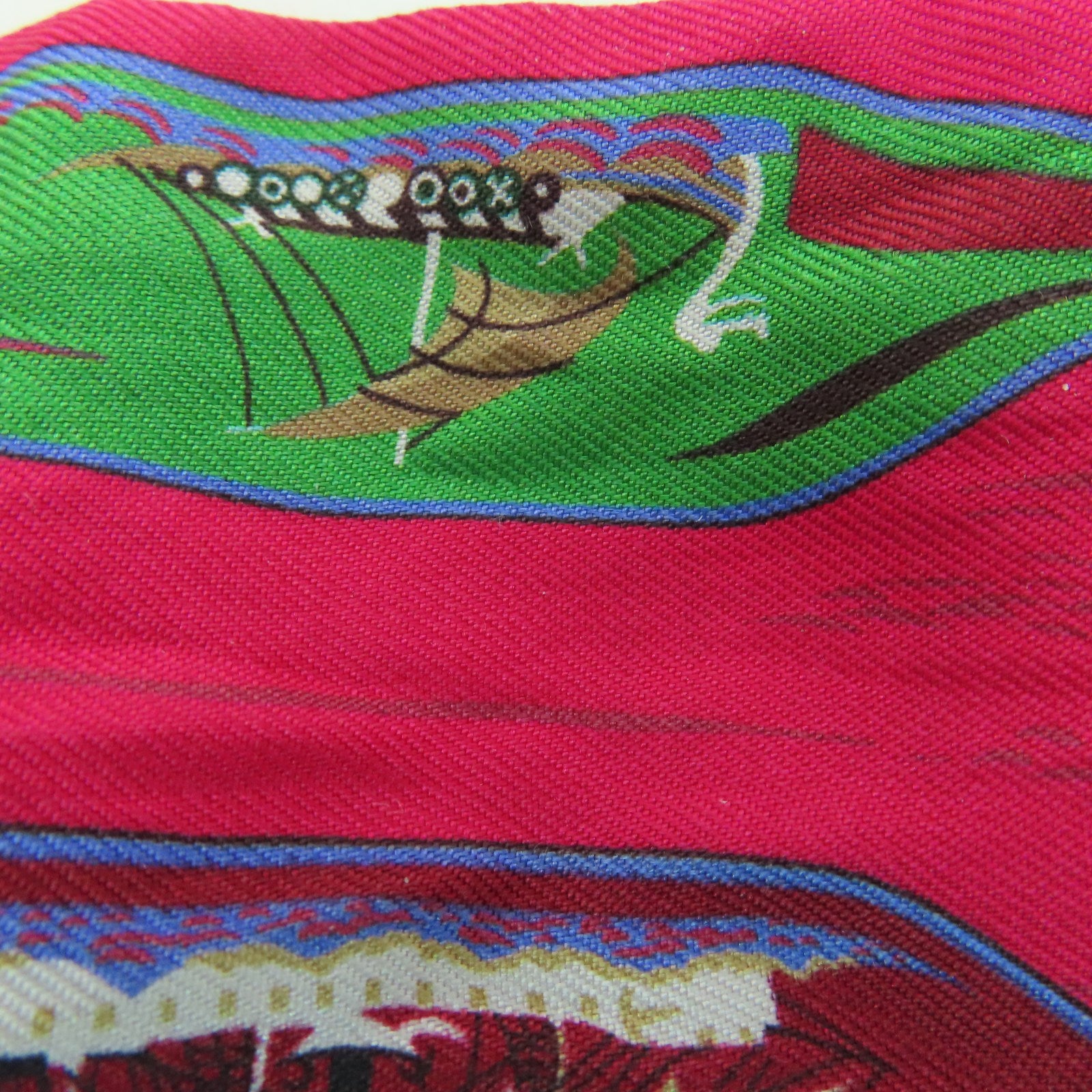 HERMES 絲質Twilly絲巾紅色