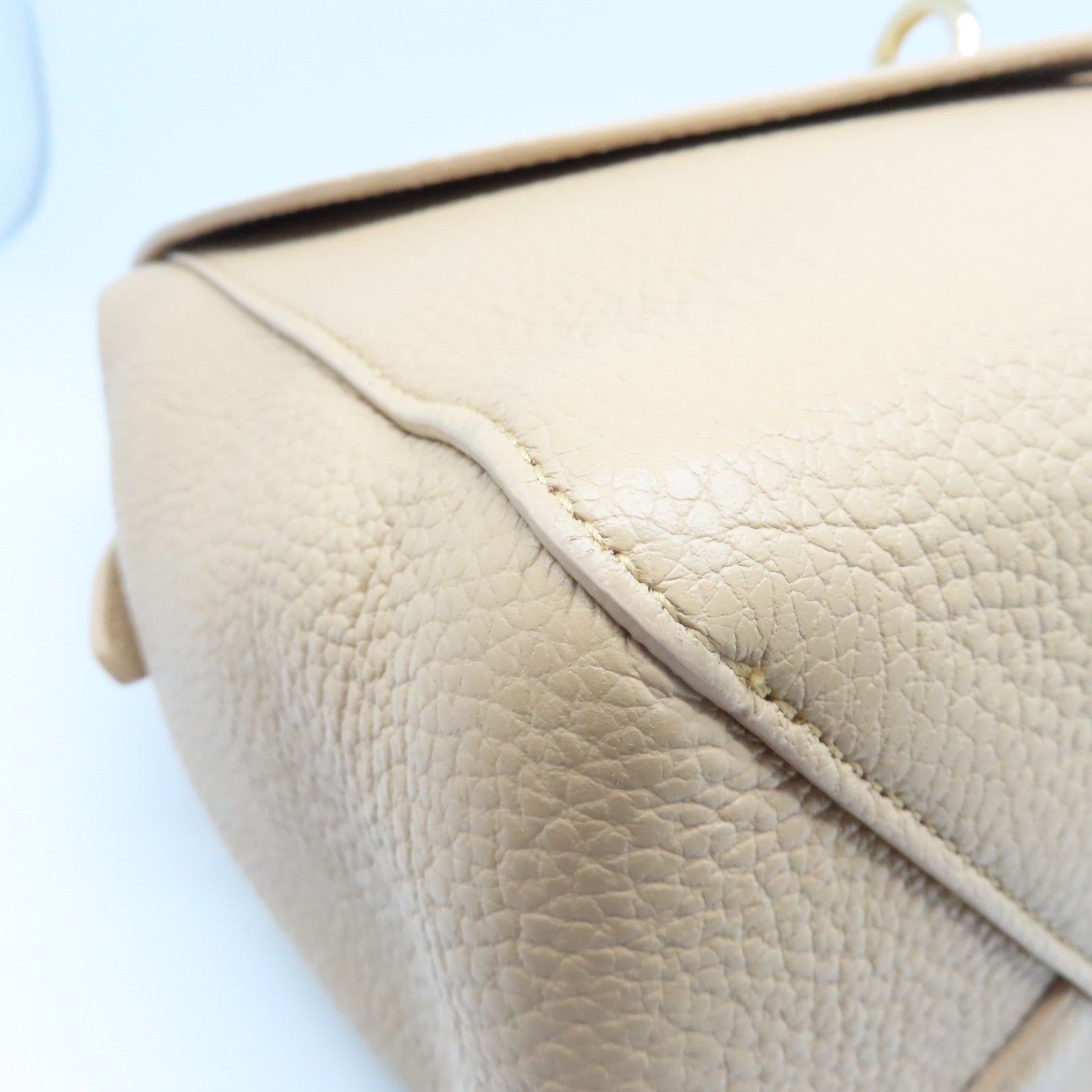 Furla 【激減優惠】牛皮皮革Shoulder Bag金扣肩背袋淺褐色