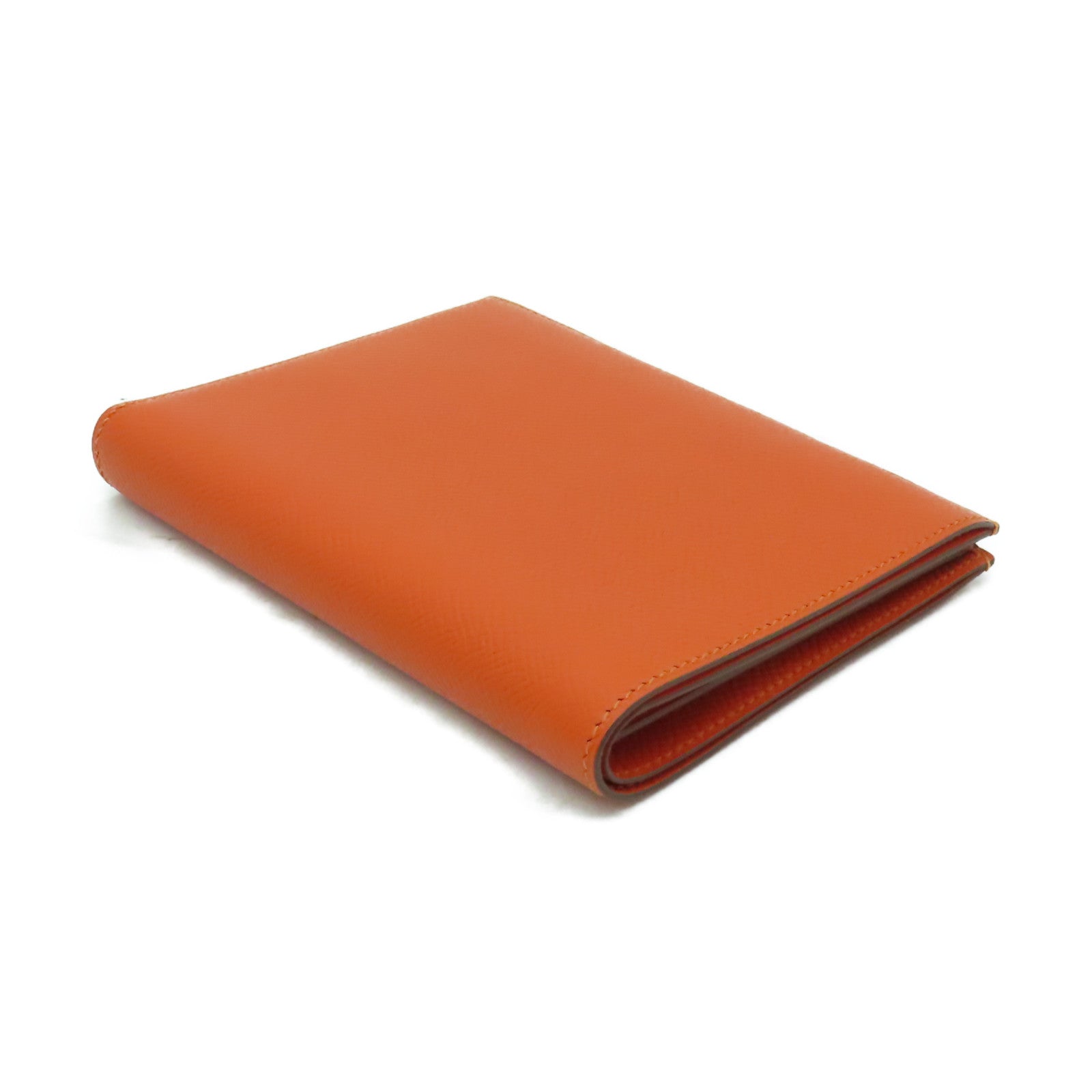 HERMES Epsom皮革Travel Case护照套橙色