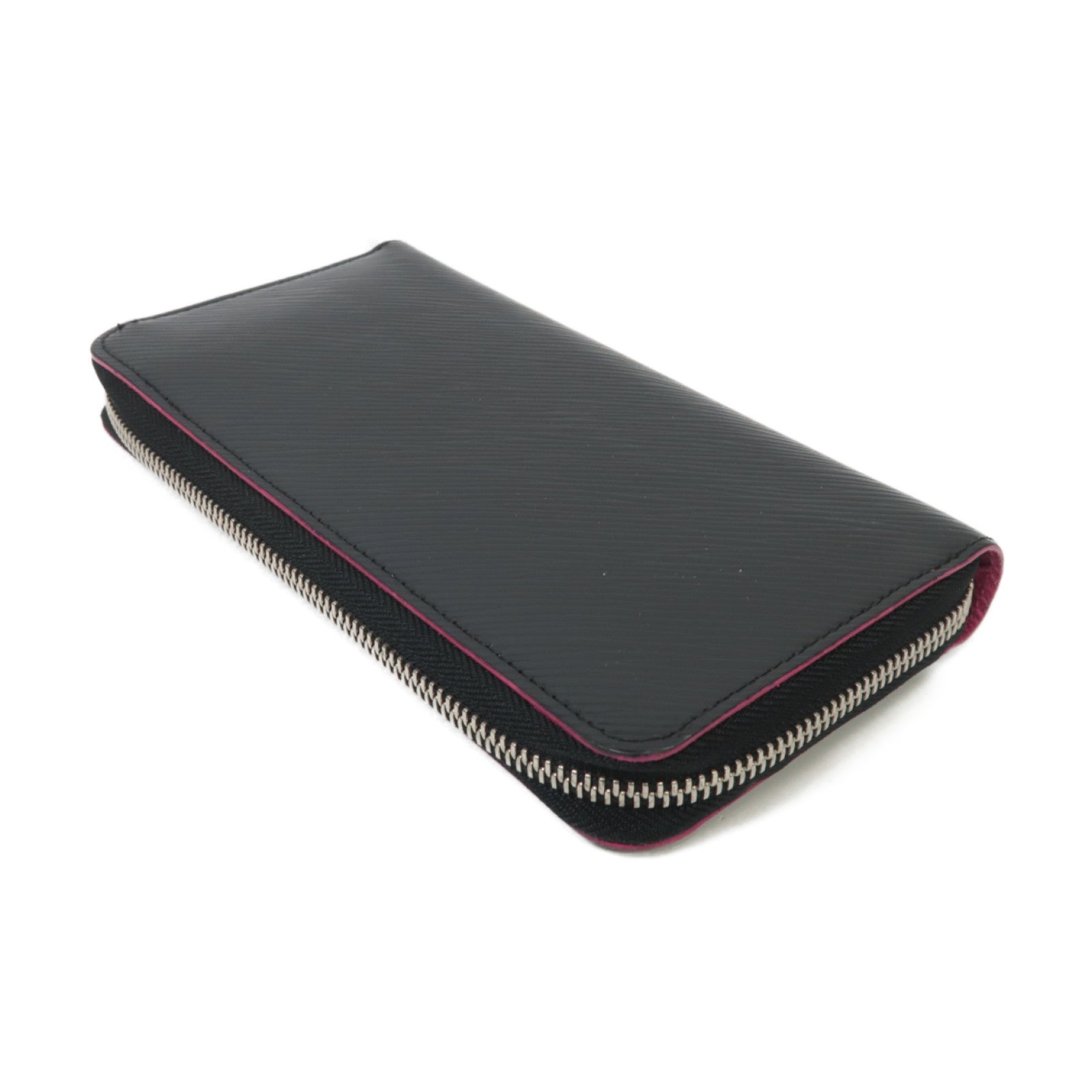 LOUIS VUITTON Epi Zippy Long Wallet銀扣長錢包黒色/粉紅色