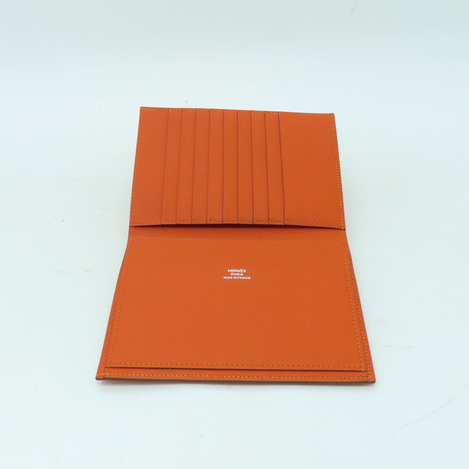 HERMES Epsom皮革Travel Case护照套橙色