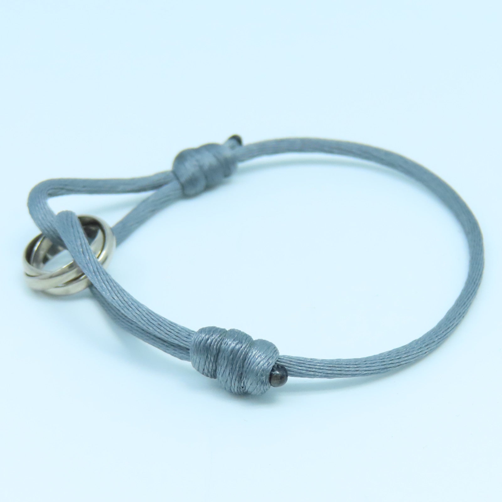 CARTIER 18K白金Trinity手鏈灰色銀色