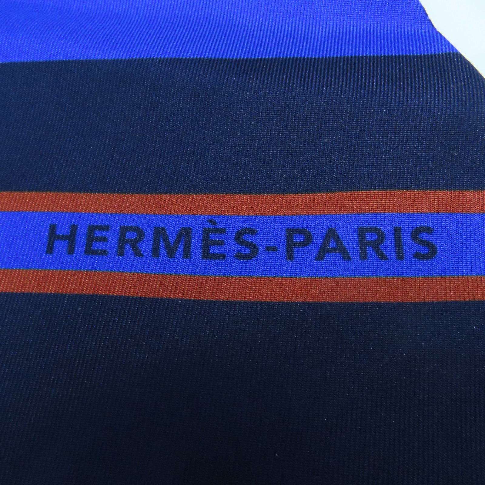 HERMES 絲質Maxi Twilly絲巾藍色
