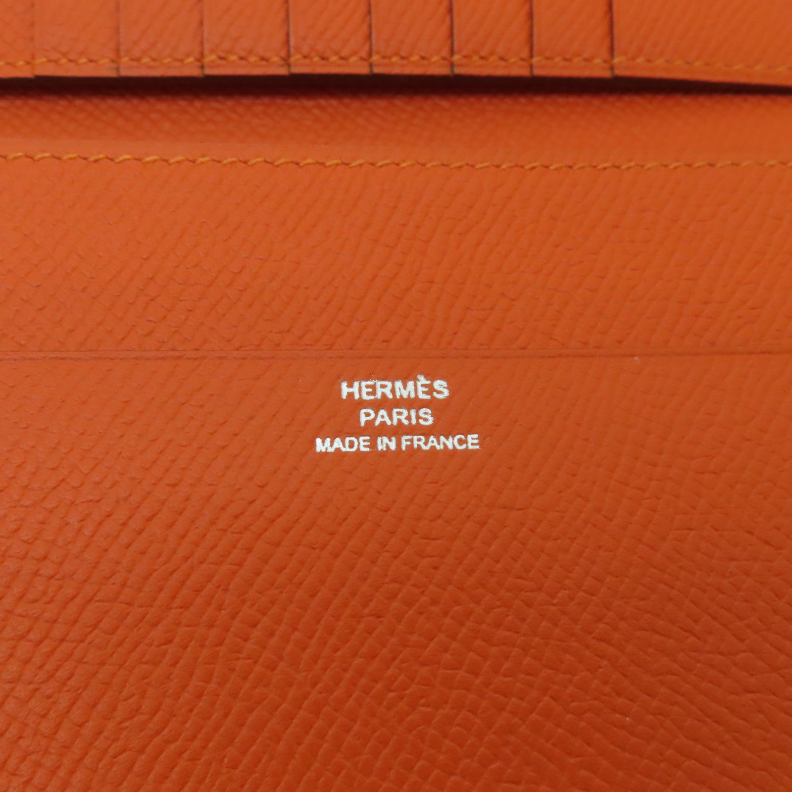 HERMES Epsom皮革Travel Case护照套橙色