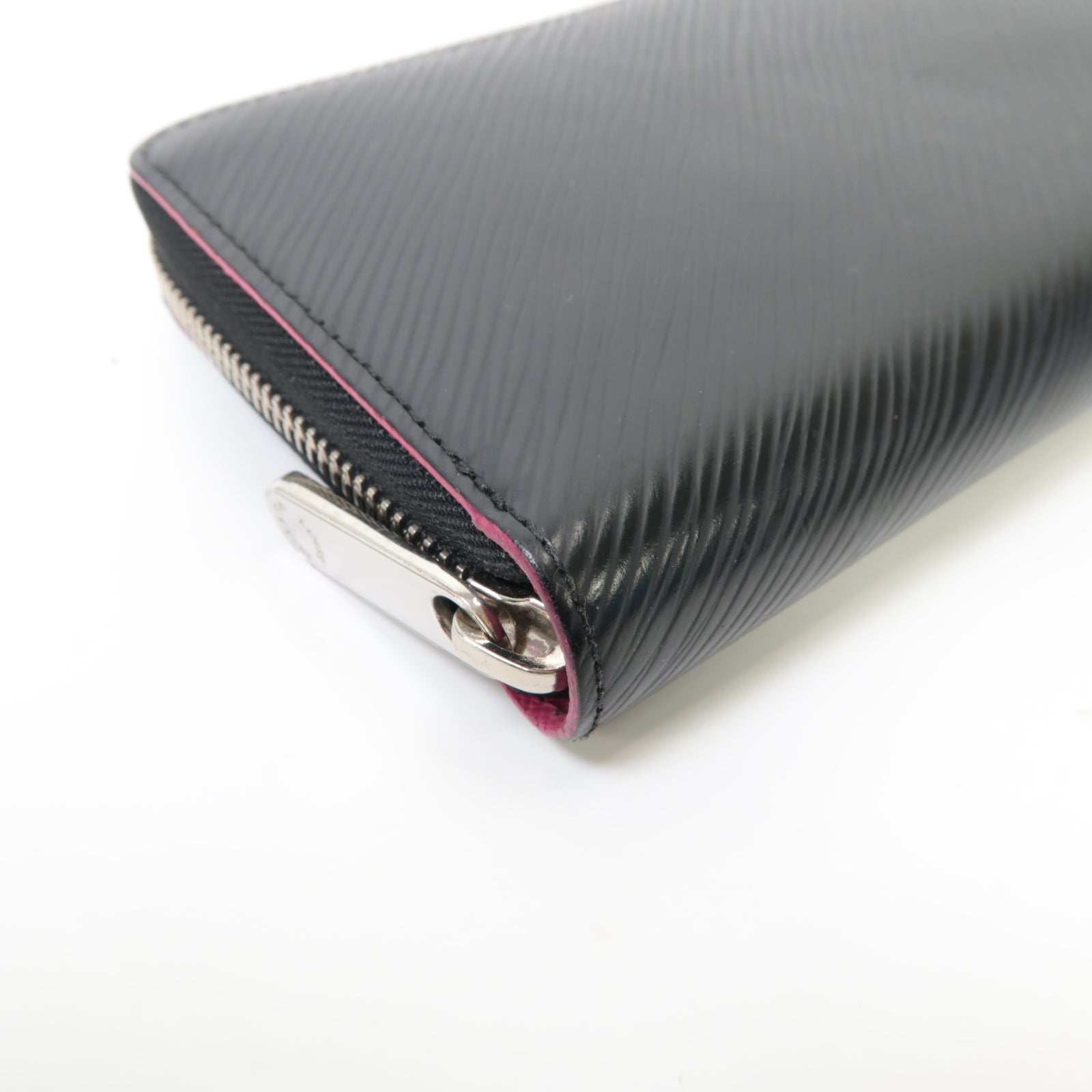 LOUIS VUITTON Epi Zippy Long Wallet銀扣長錢包黒色/粉紅色