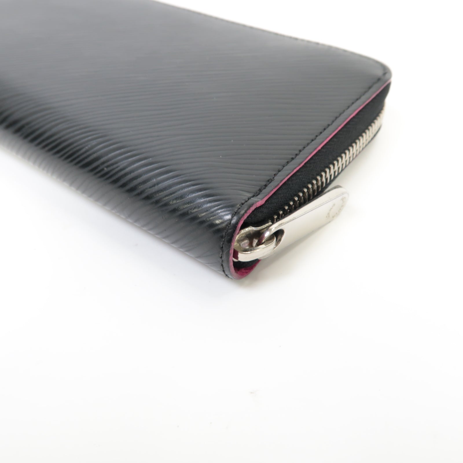 LOUIS VUITTON Epi Zippy Long Wallet銀扣長錢包黒色/粉紅色