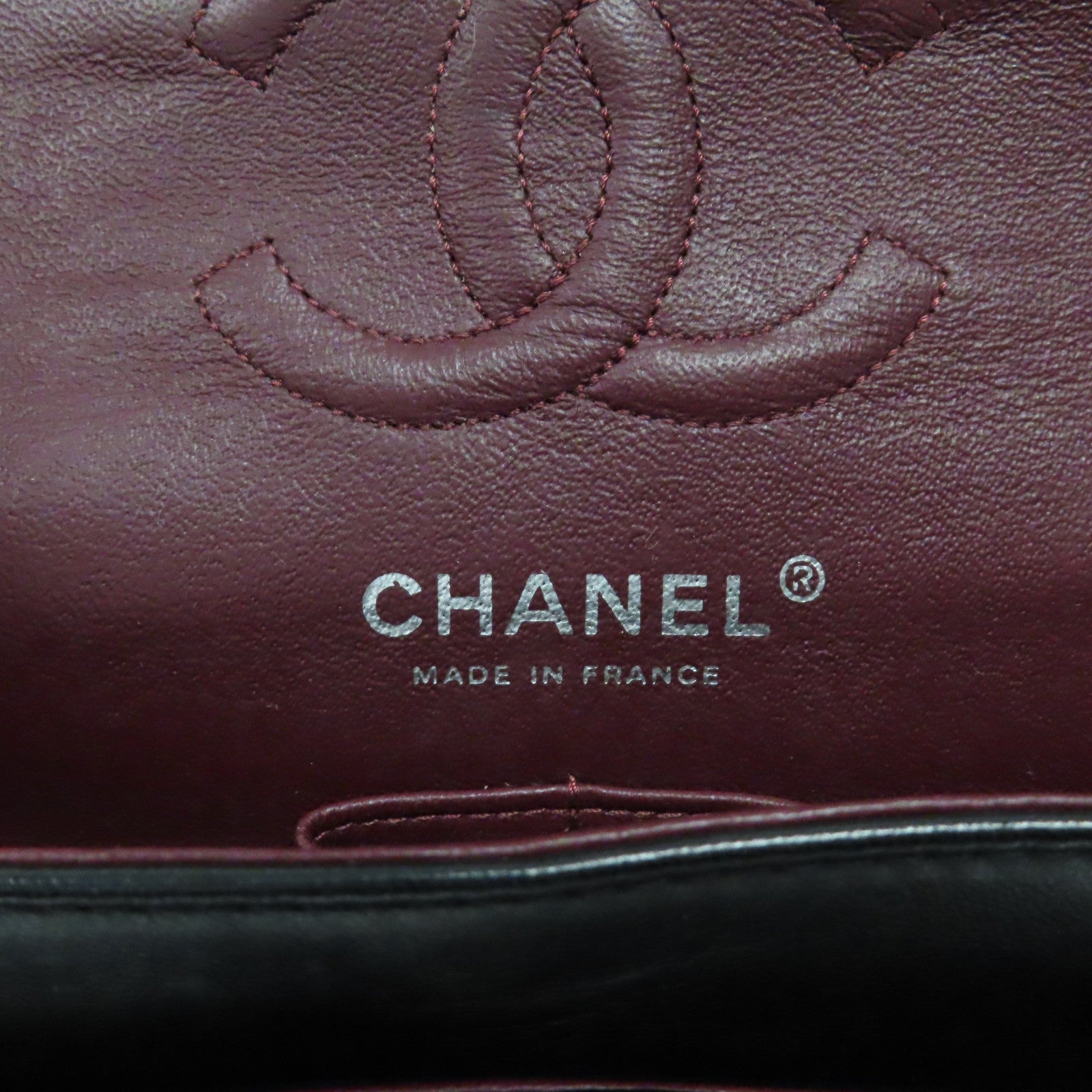 CHANEL 菱格羊皮皮革Classic 23cm銀扣鏈帶肩背袋黑色