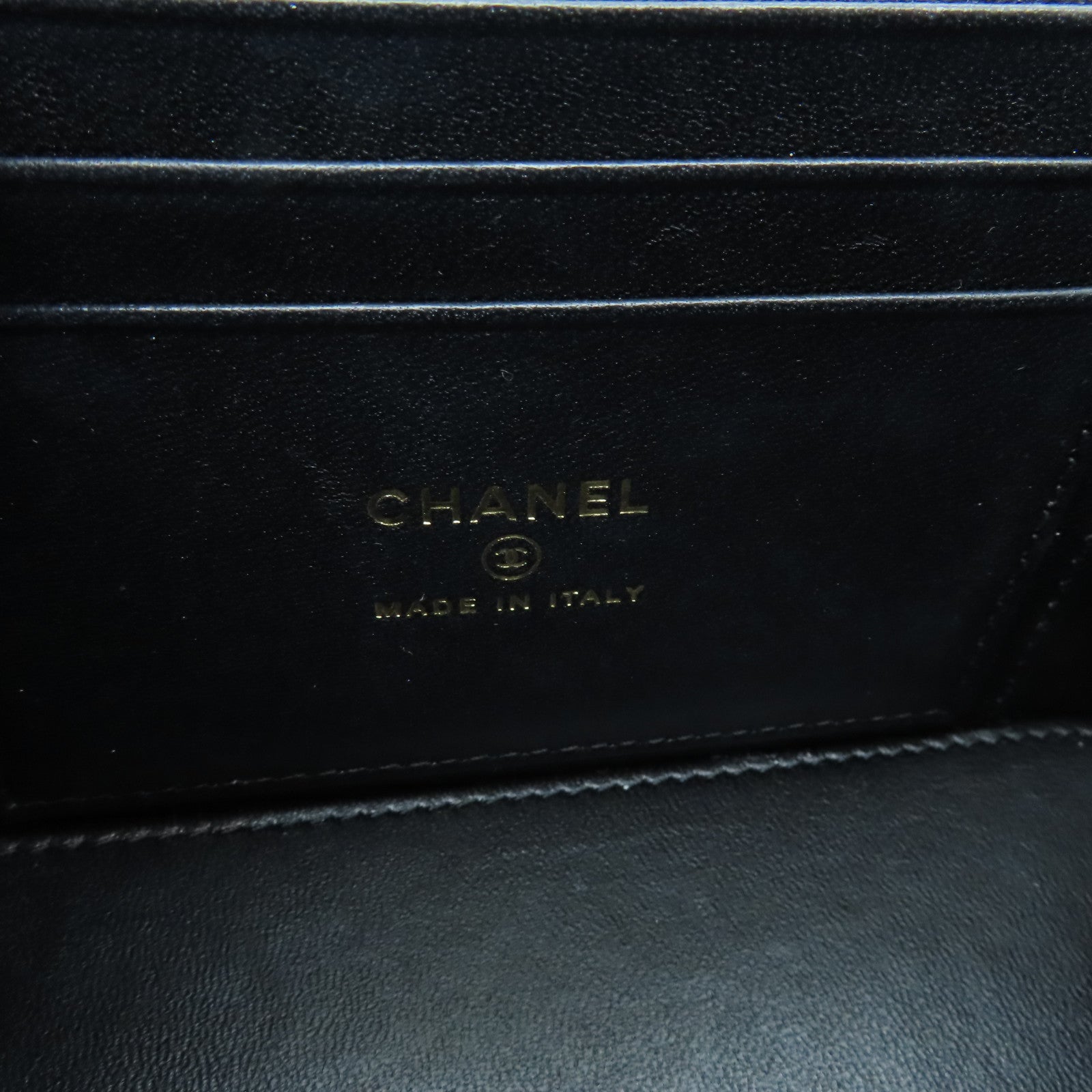 CHANEL rhombic sheepskin leather Chain Shoulder Bag gold buckle chain shoulder bag black