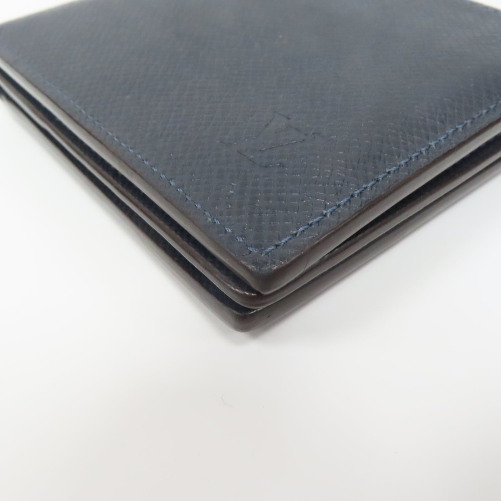 LOUIS VUITTON Taiga皮革Amerigo Wallet錢包深藍色– Brand Off