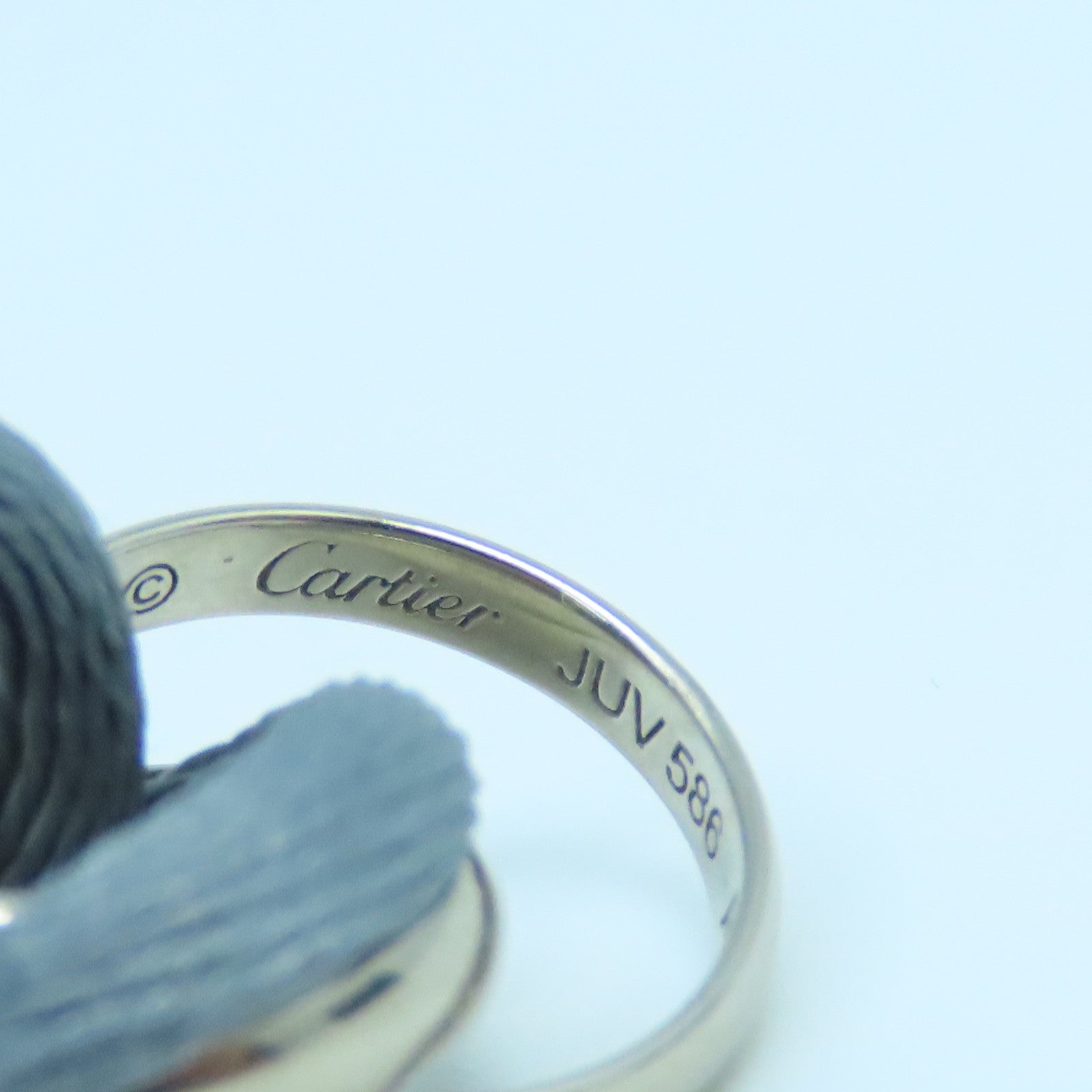 CARTIER 18K白金Trinity手鏈灰色銀色