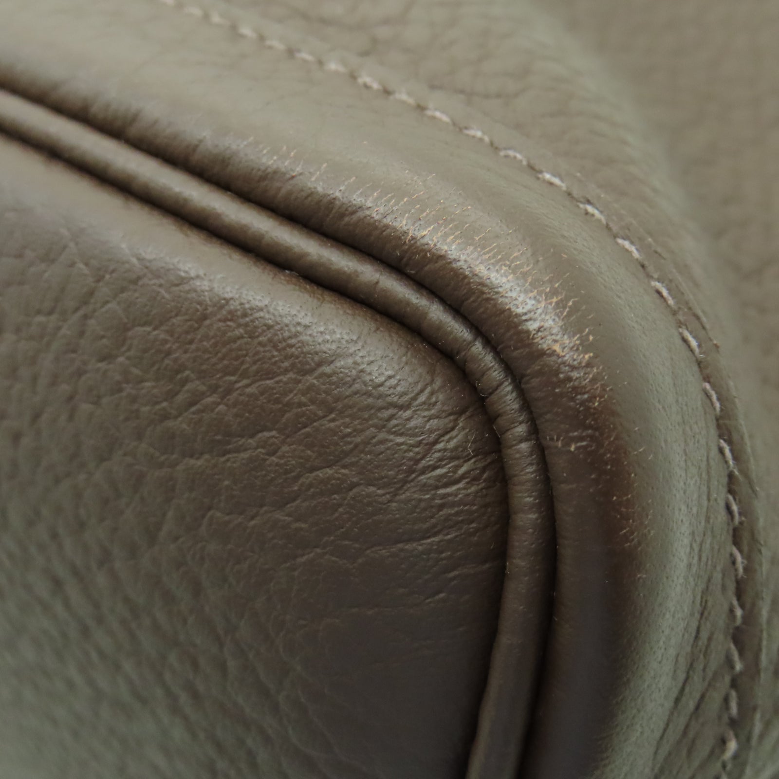 HERMES Negonda皮革Garden Party PM銀扣手挽袋可可色