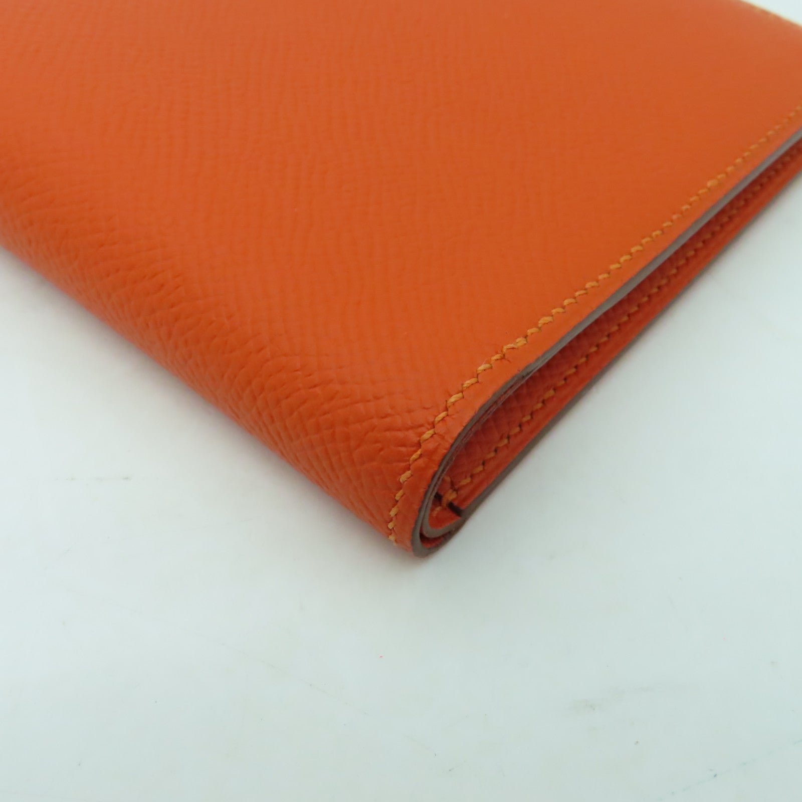 HERMES Epsom皮革Travel Case护照套橙色