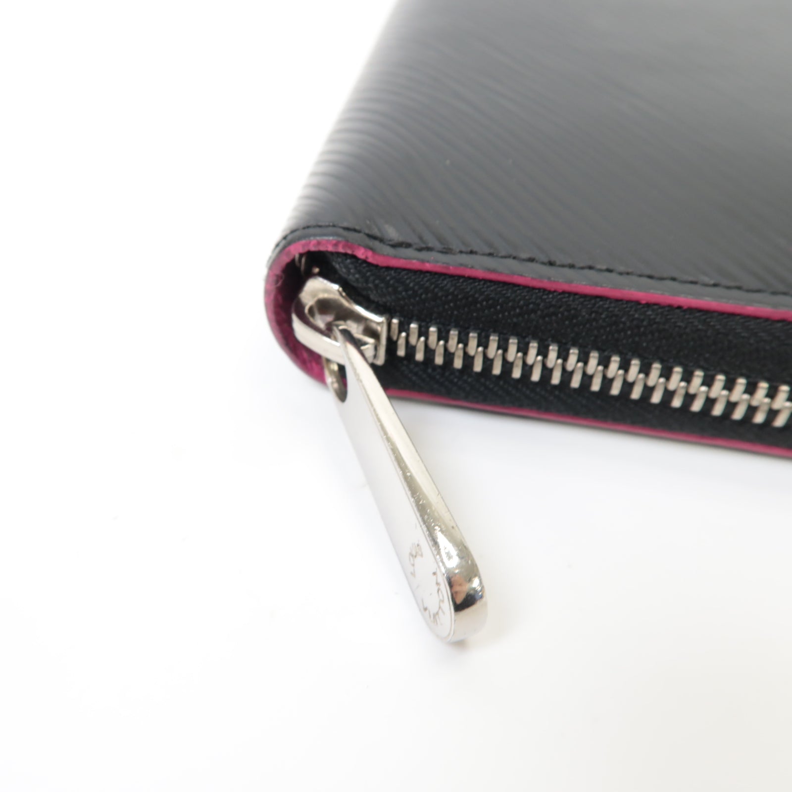 LOUIS VUITTON Epi Zippy Long Wallet銀扣長錢包黒色/粉紅色