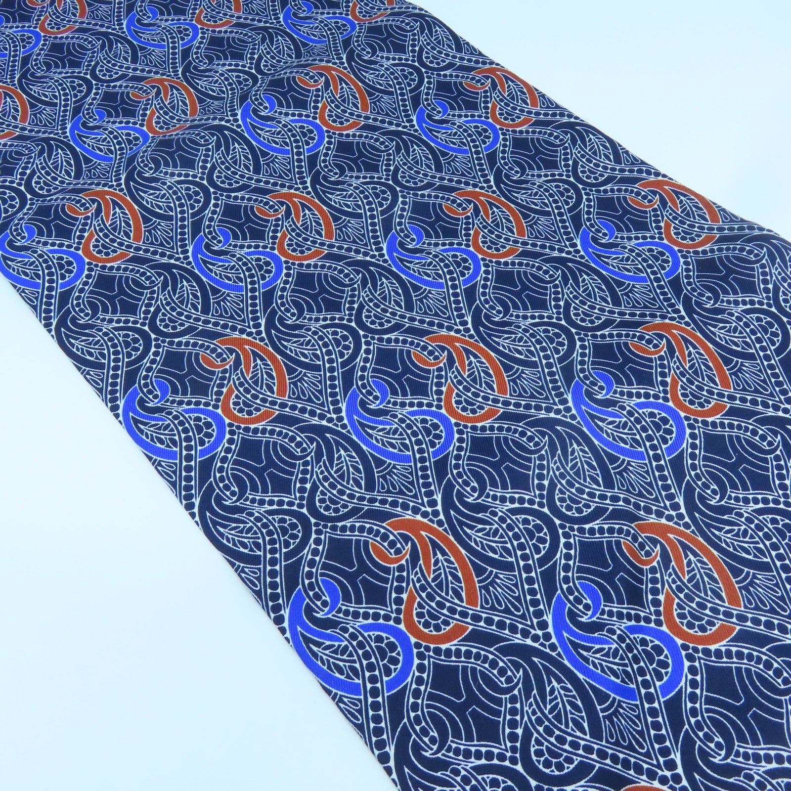 HERMES 絲質Maxi Twilly絲巾藍色