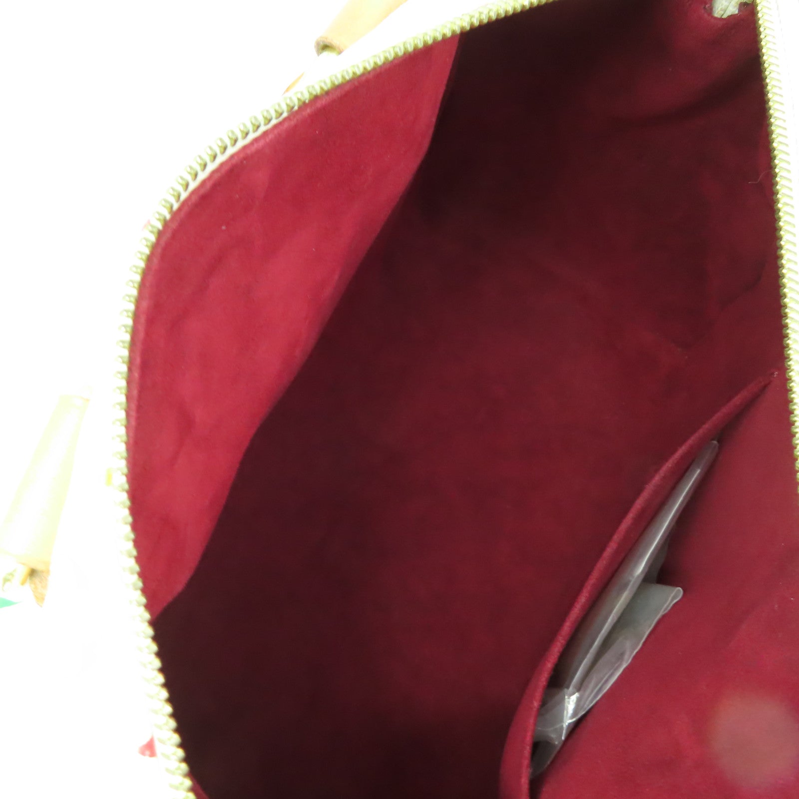 LOUIS VUITTON Monogram Multicolore Speedy 30金扣手挽袋白色/彩色