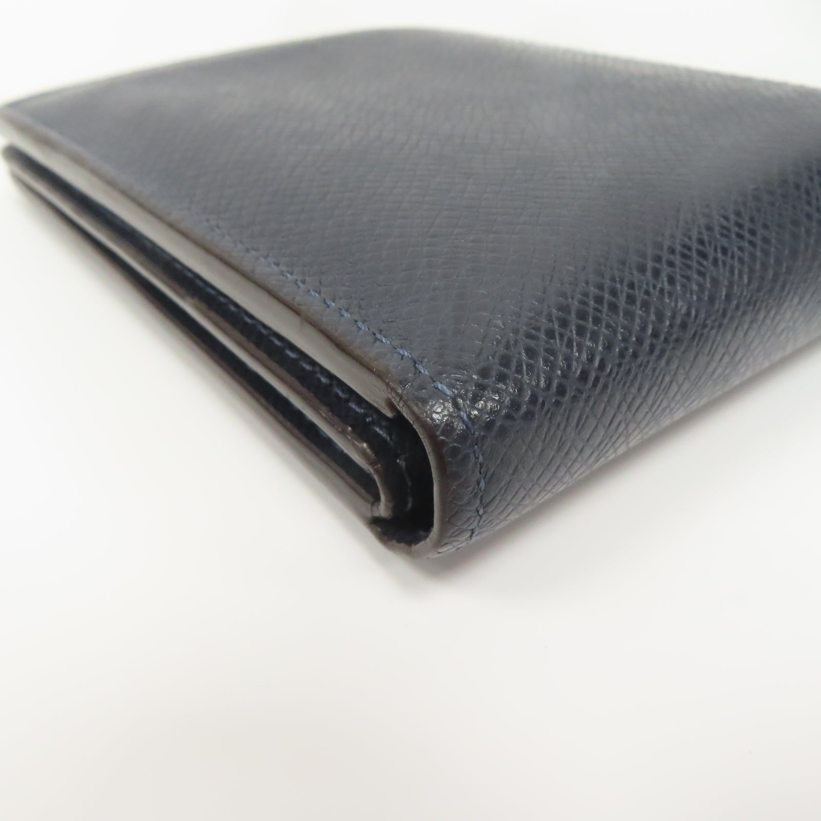 LOUIS VUITTON Taiga皮革Amerigo Wallet錢包深藍色