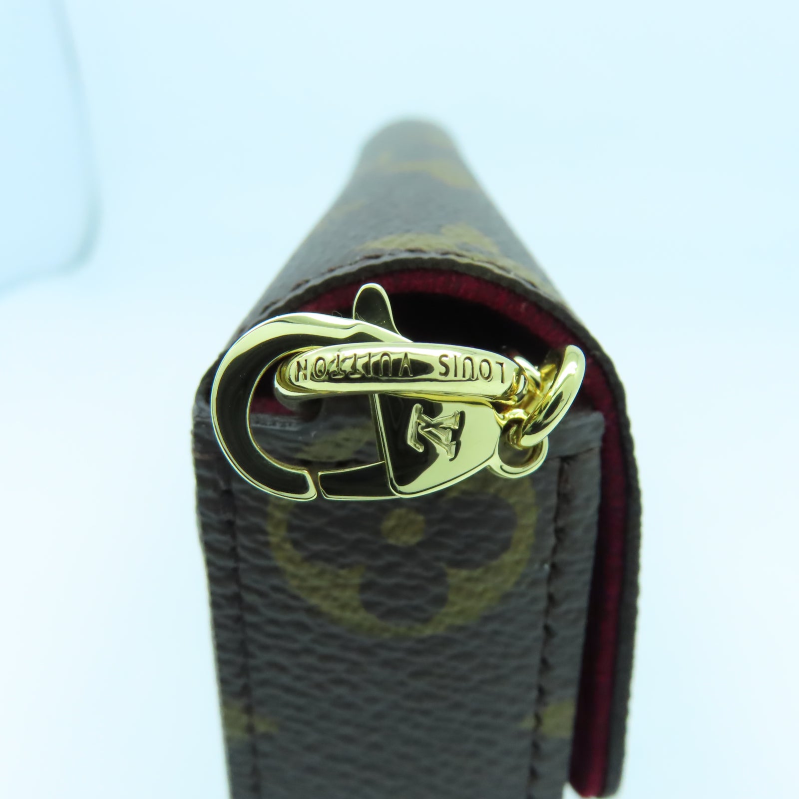 LOUIS VUITTON Monogram Felicie Pochette金扣鏈帶肩背袋啡色