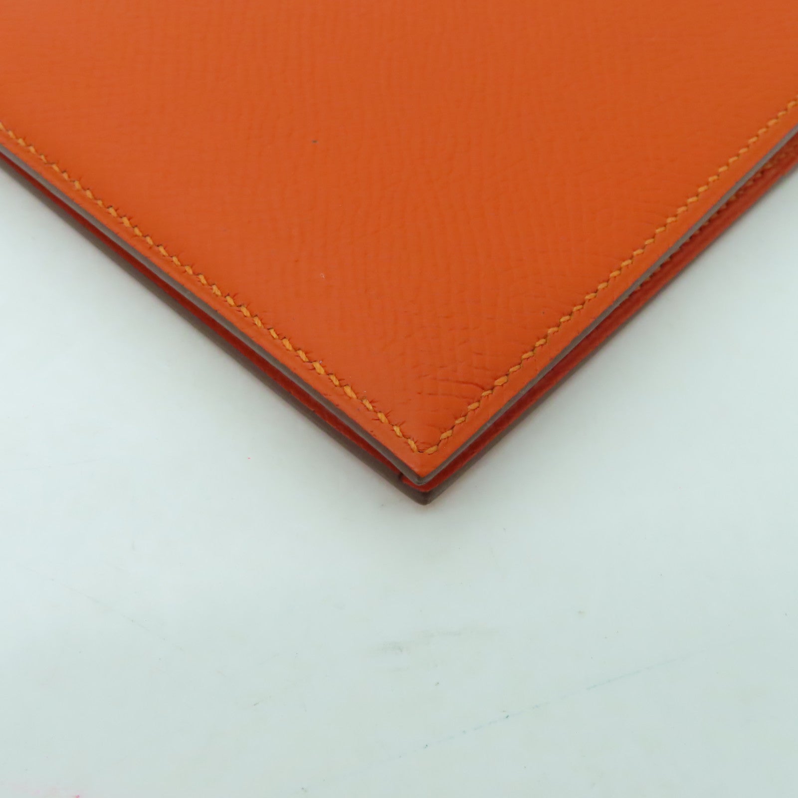 HERMES Epsom皮革Travel Case护照套橙色