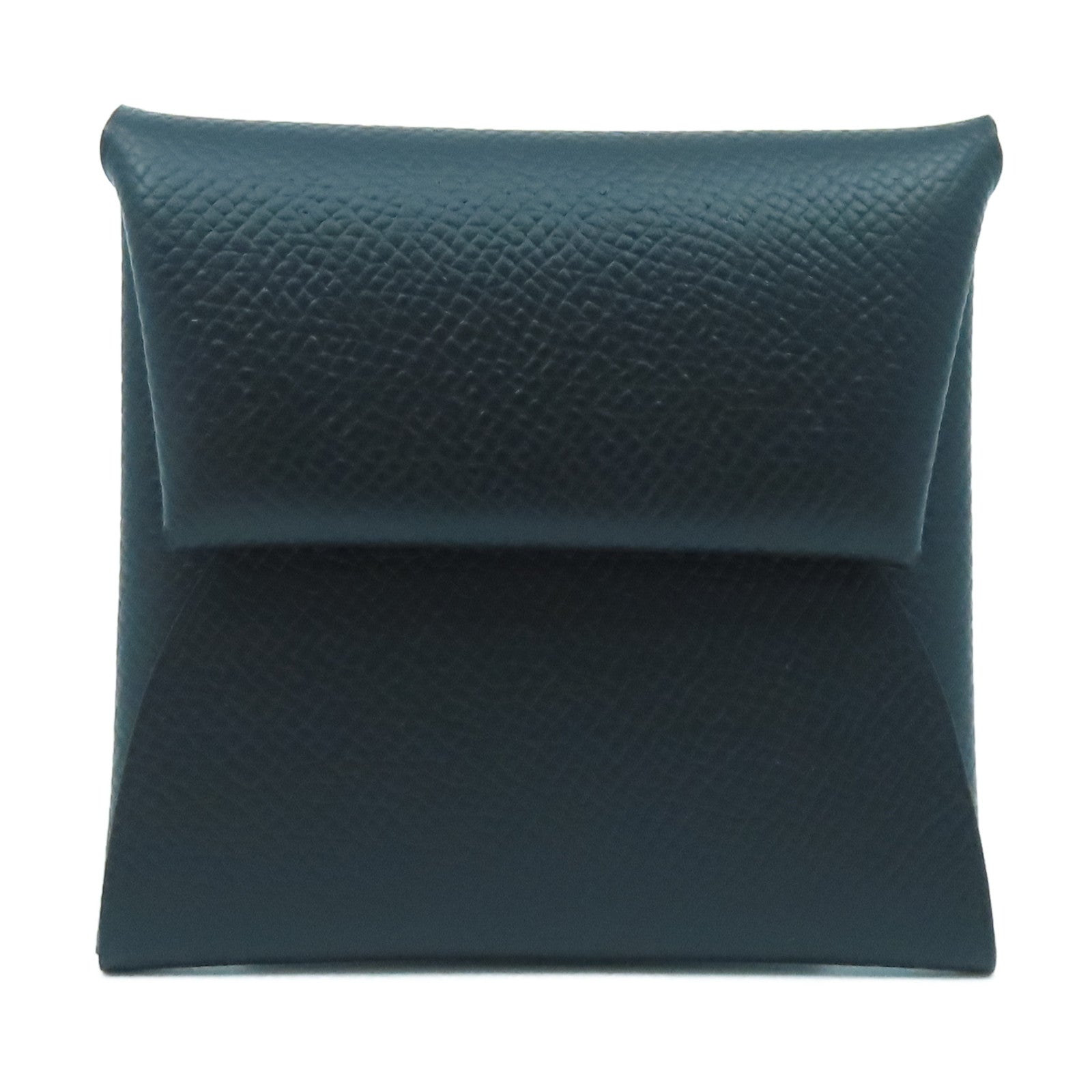 HERMES Epsom皮革Bastia零錢包黑色