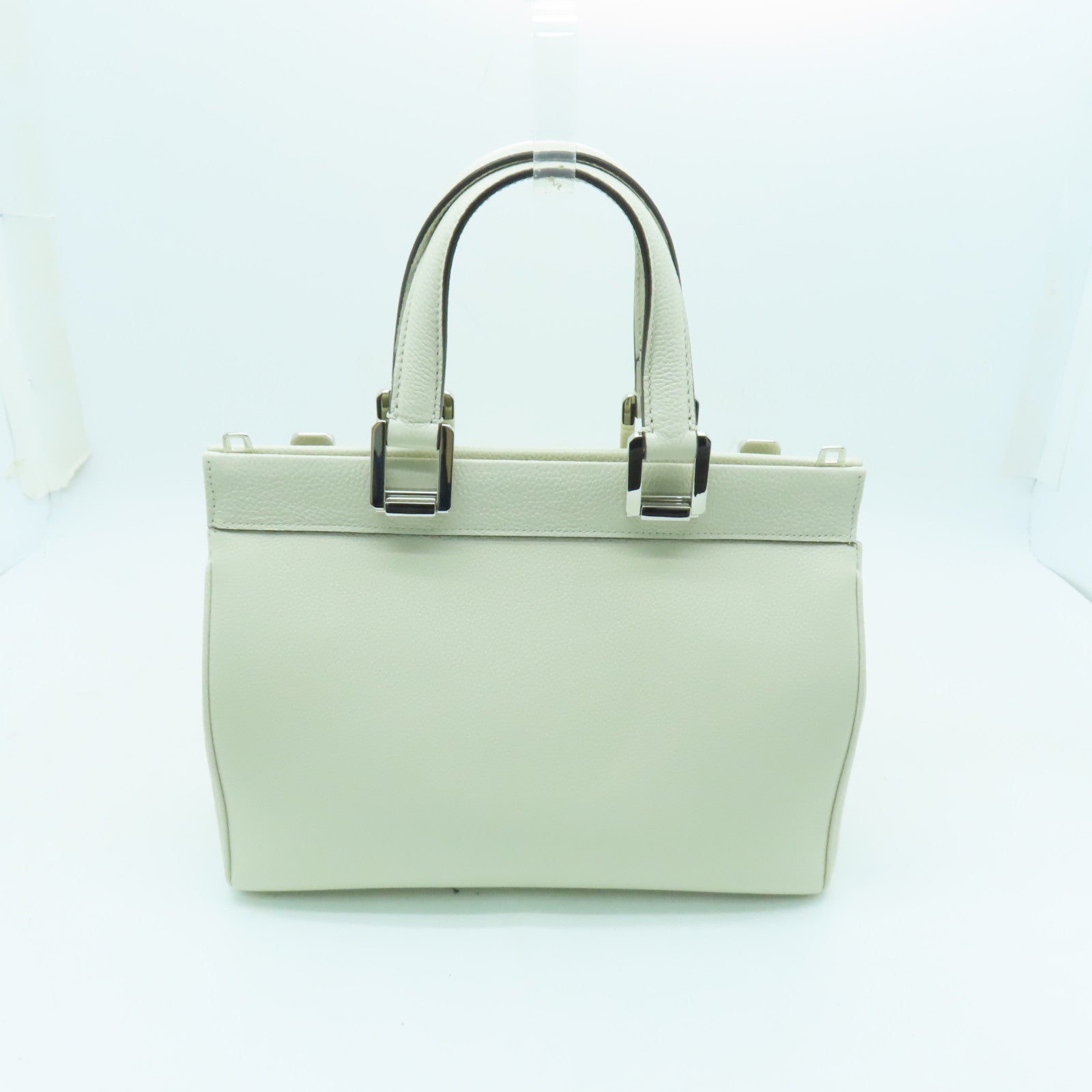 GUCCI 牛皮皮革2 Way Shoulder銀扣/金扣手挽肩背兩用袋白色