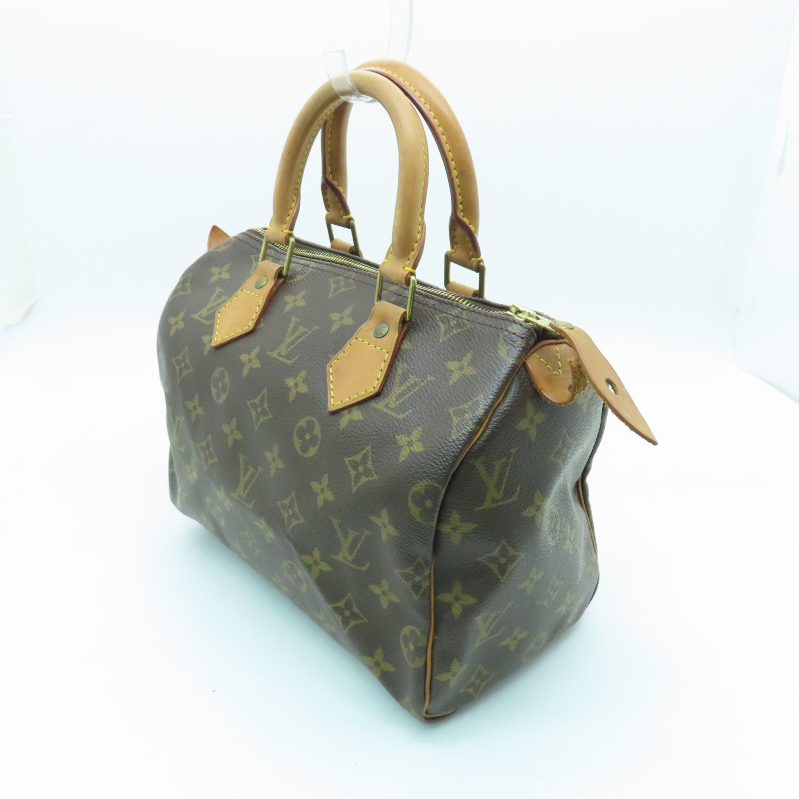 LOUIS VUITTON Monogram Speedy 25金扣手挽袋啡色
