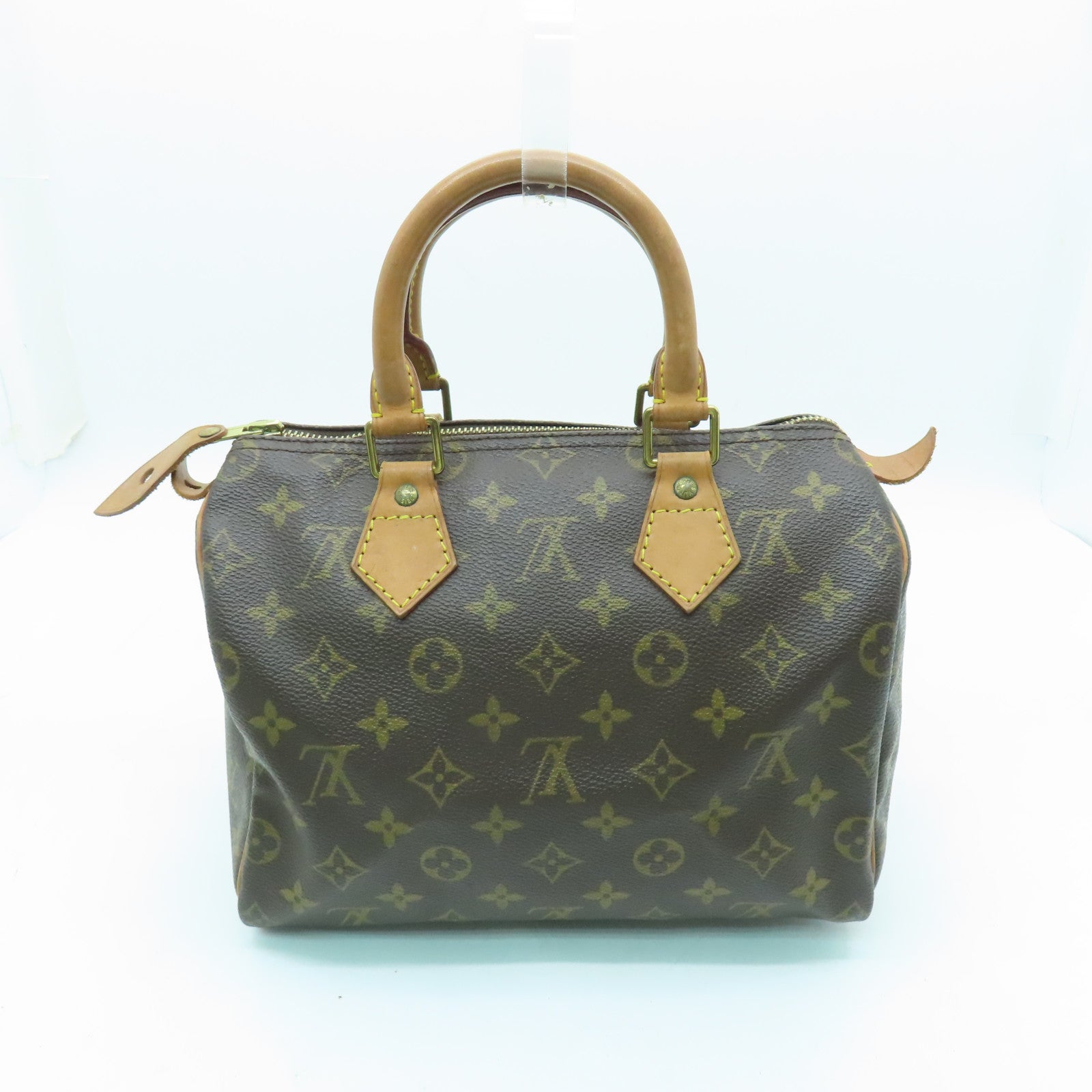 LOUIS VUITTON Monogram Speedy 25金扣手挽袋啡色