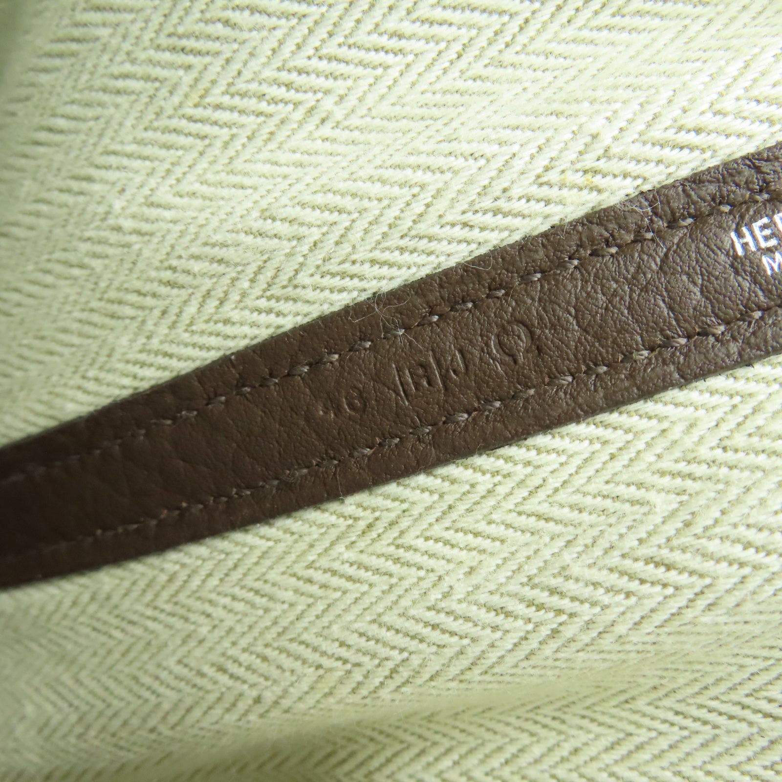 HERMES Negonda皮革Garden Party PM銀扣手挽袋可可色