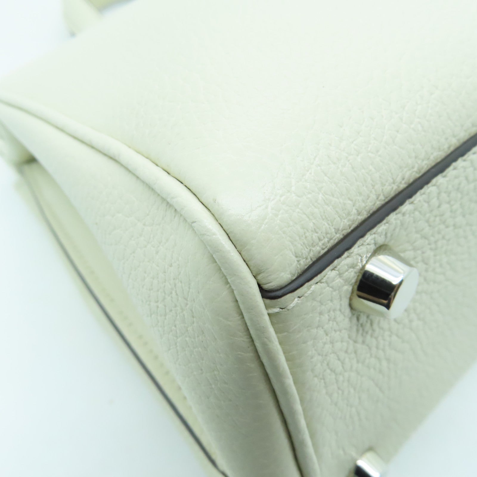 GUCCI 牛皮皮革2 Way Shoulder銀扣/金扣手挽肩背兩用袋白色