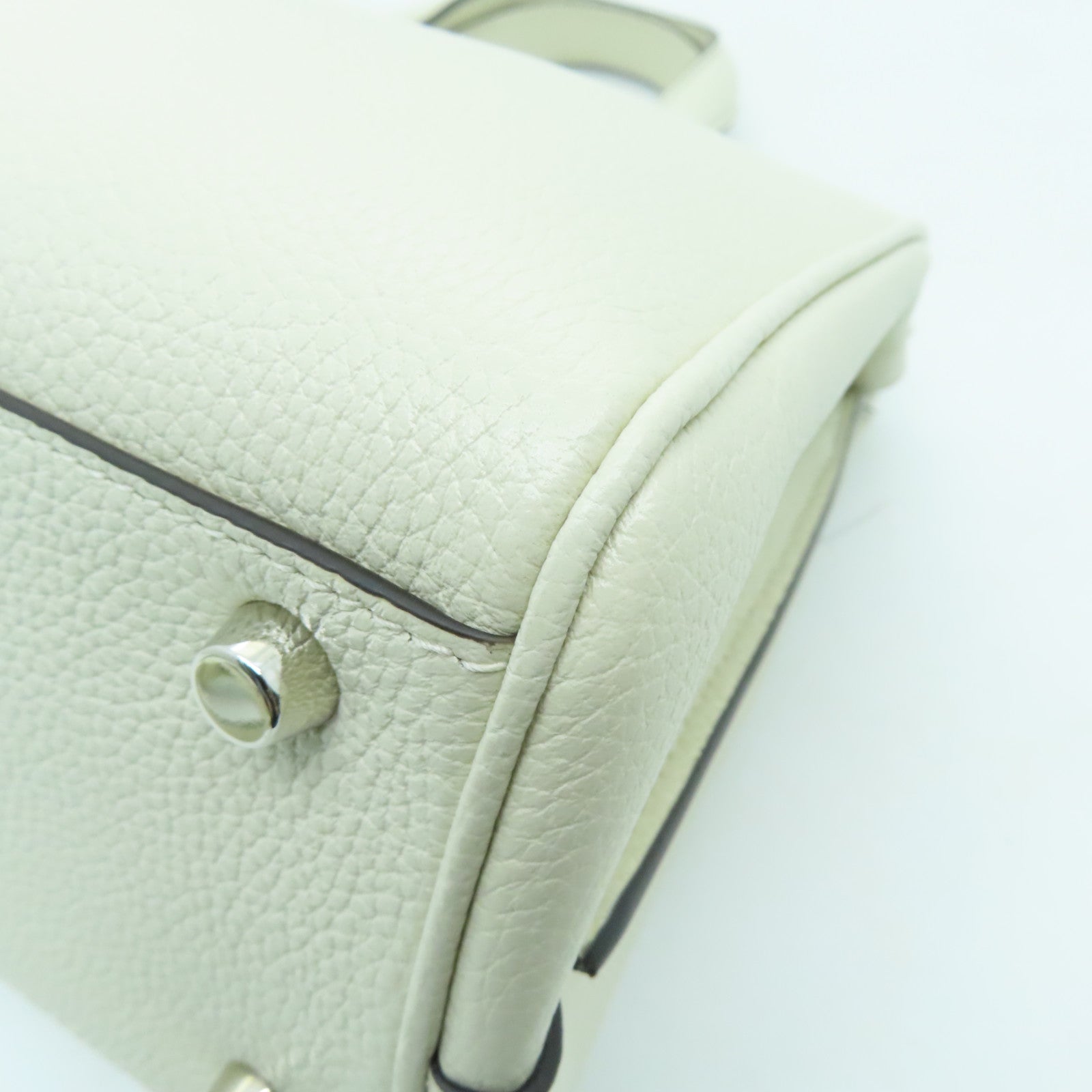 GUCCI 牛皮皮革2 Way Shoulder銀扣/金扣手挽肩背兩用袋白色