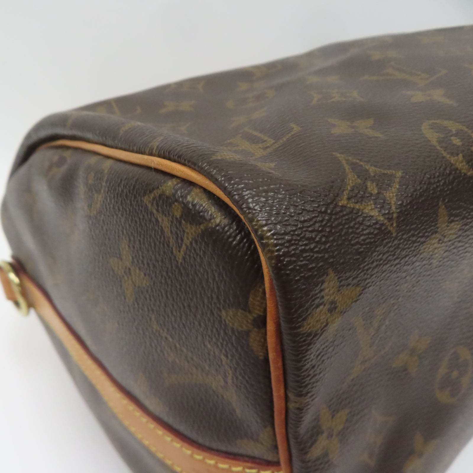 LOUIS VUITTON Monogram Speedy Bandouliere 30金扣手挽肩背兩用袋啡色
