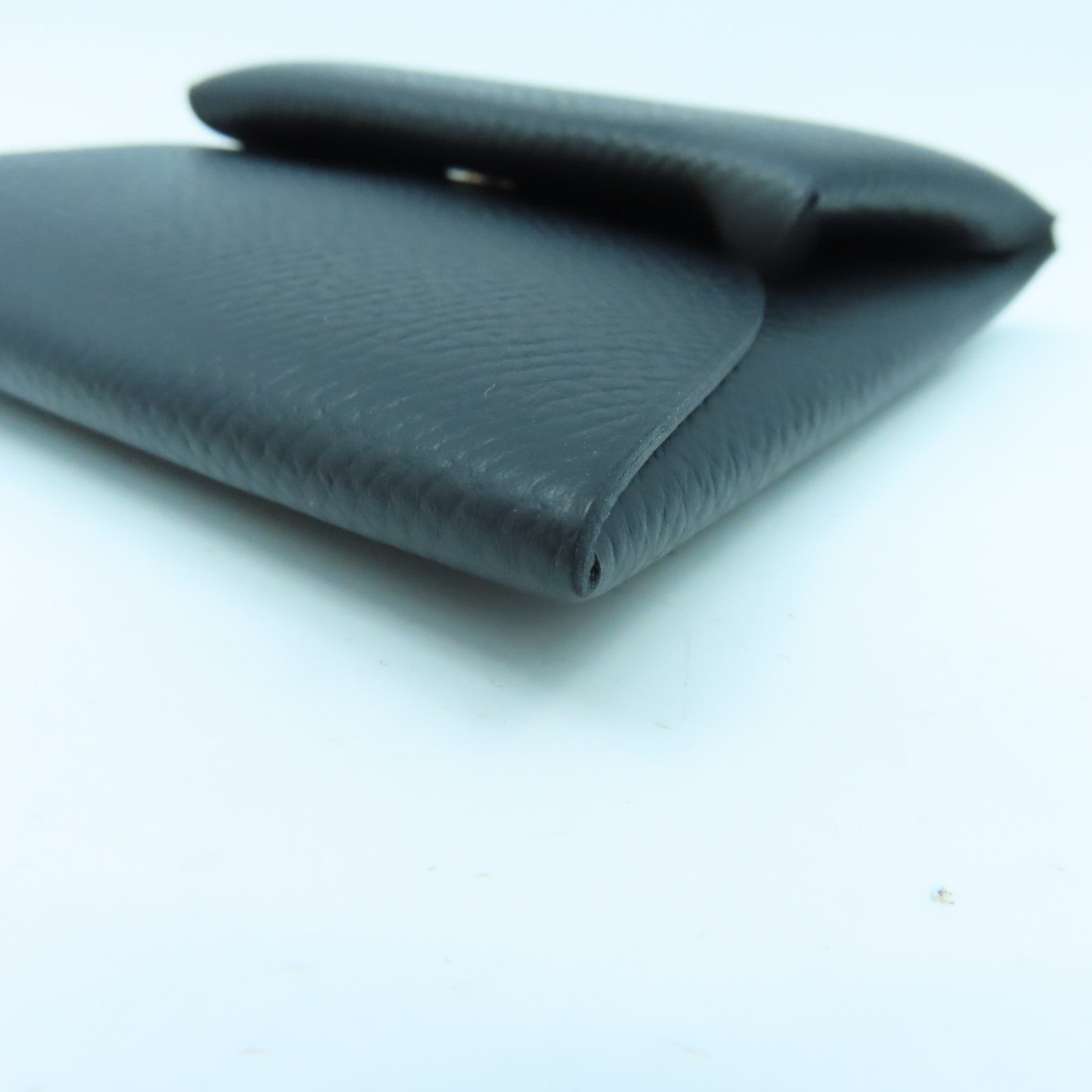 HERMES Epsom皮革Bastia零錢包黑色