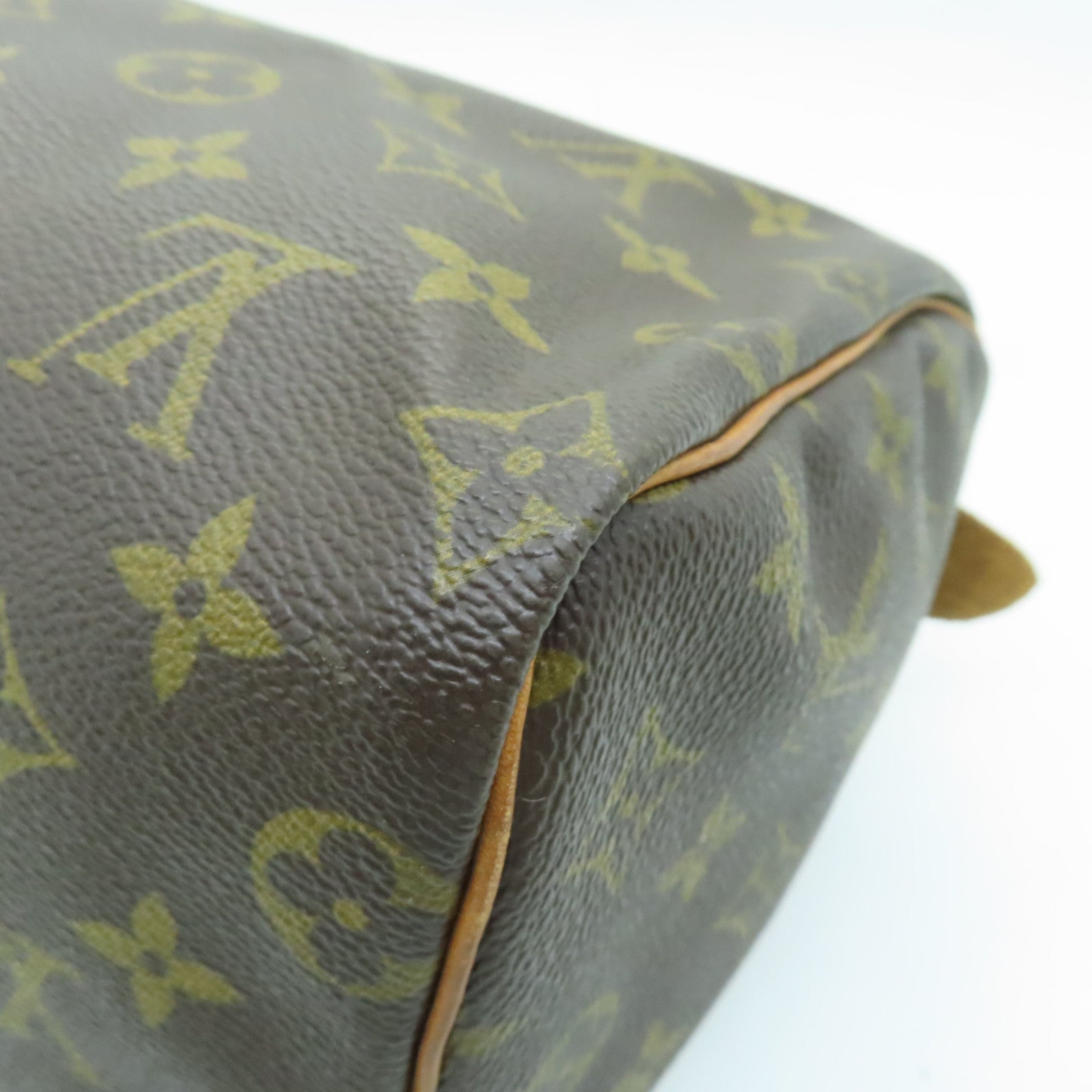 LOUIS VUITTON Monogram Speedy 25金扣手挽袋啡色
