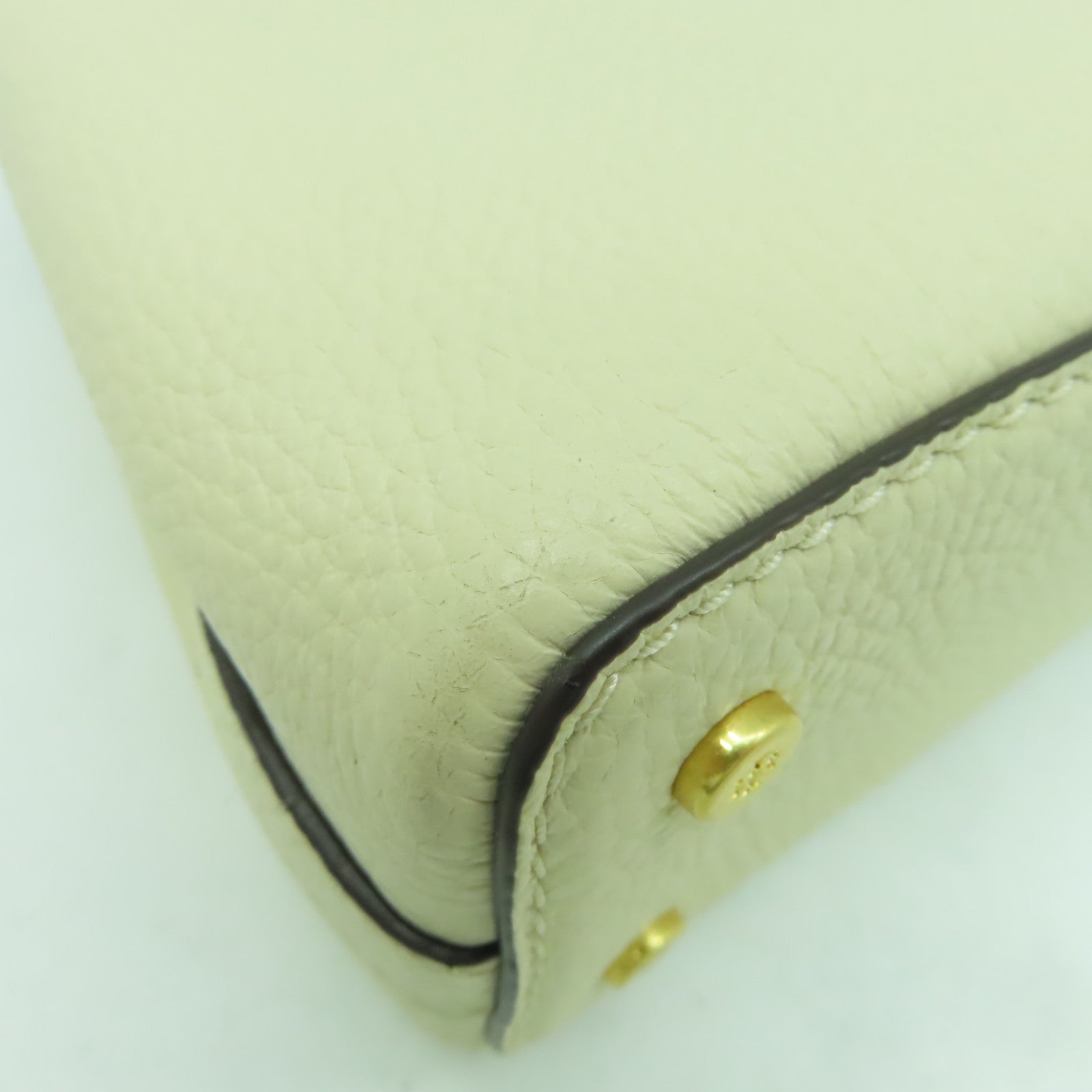 Tory Burch 牛皮皮革2way Shoulder Bag金扣手挽肩背兩用袋白色
