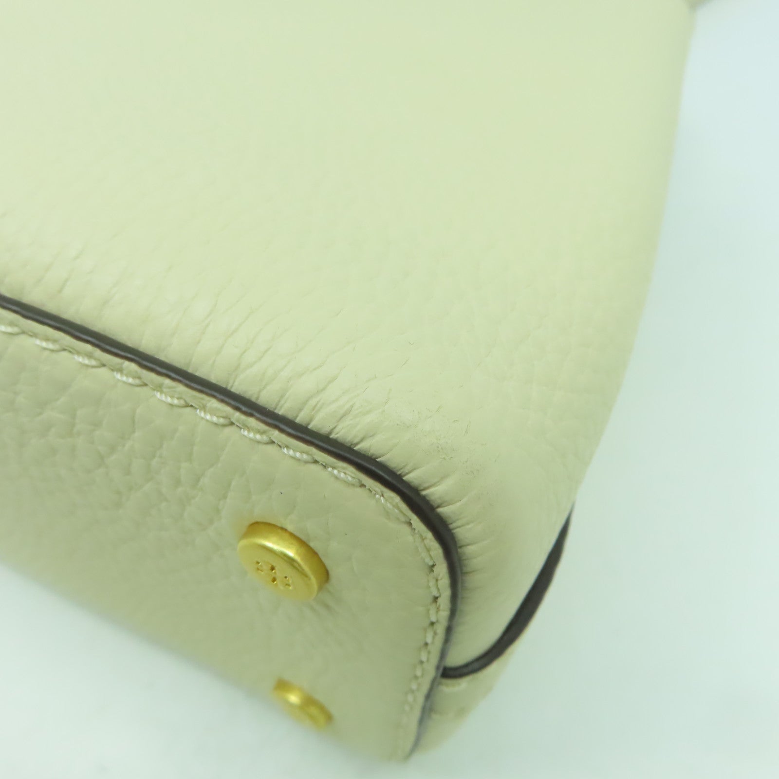 Tory Burch 牛皮皮革2way Shoulder Bag金扣手挽肩背兩用袋白色