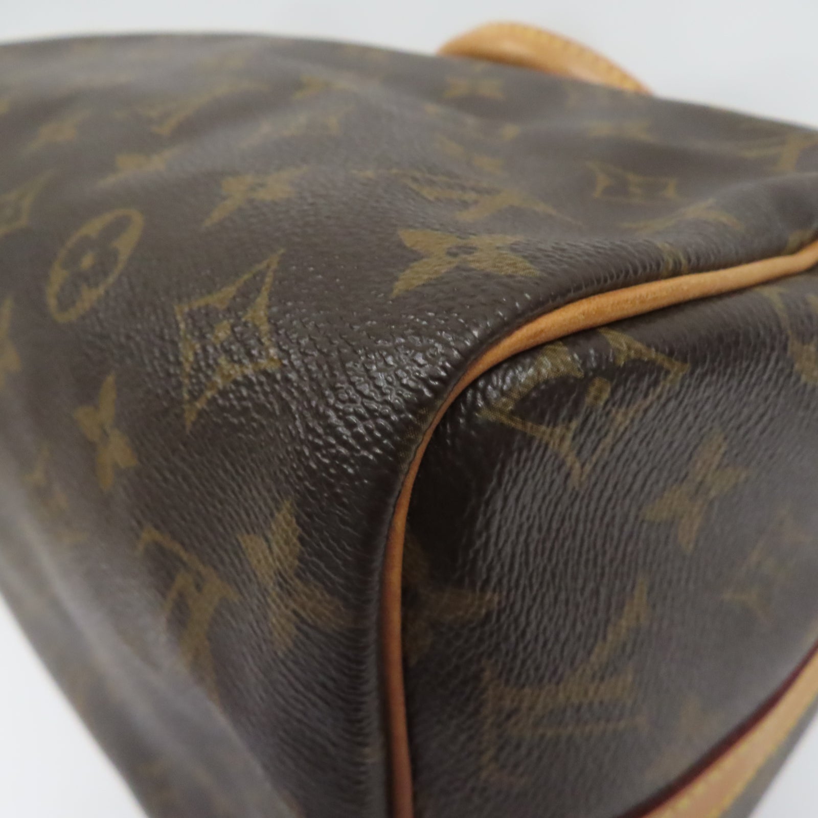 LOUIS VUITTON Monogram Speedy Bandouliere 30金扣手挽肩背兩用袋啡色