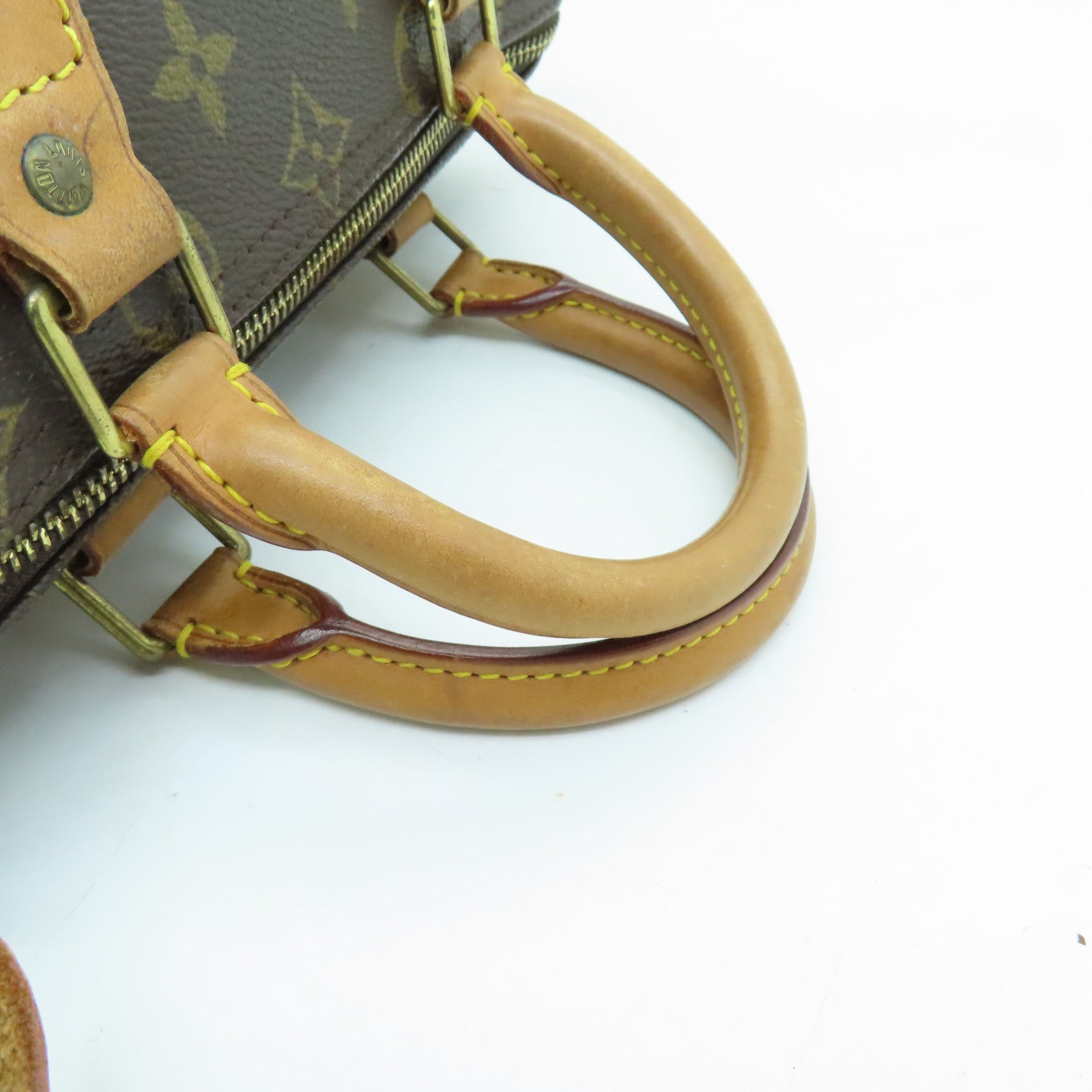 LOUIS VUITTON Monogram Speedy 25金扣手挽袋啡色