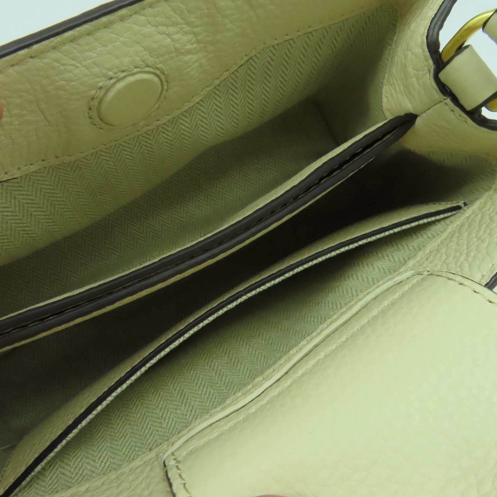 Tory Burch 牛皮皮革2way Shoulder Bag金扣手挽肩背兩用袋白色