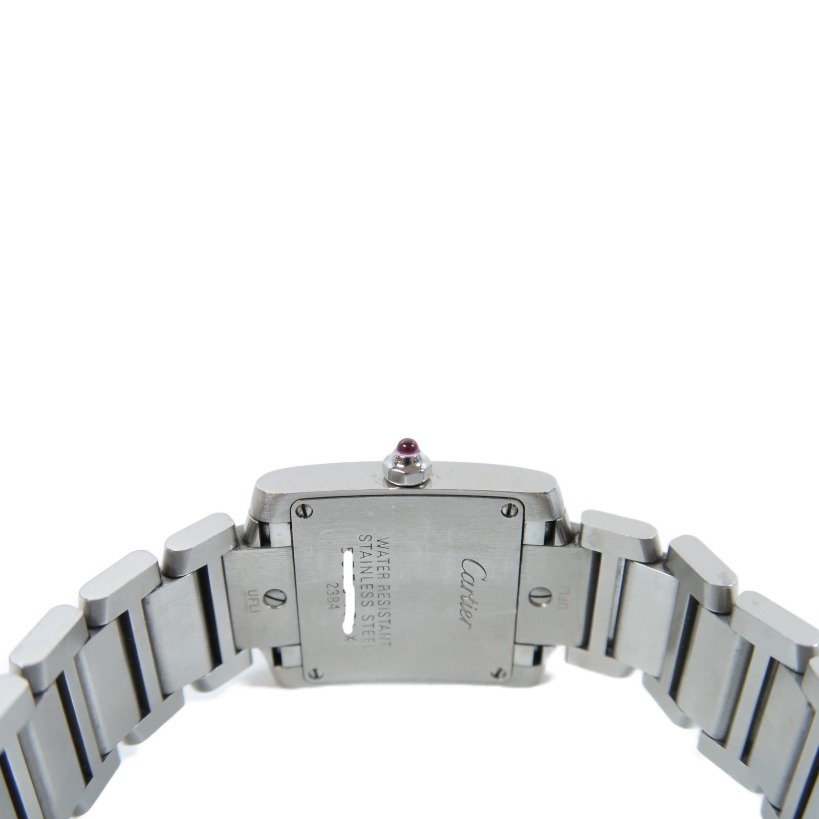 CARTIER Vintage Tank Francaise不鏽鋼手錶石英機芯粉紅色