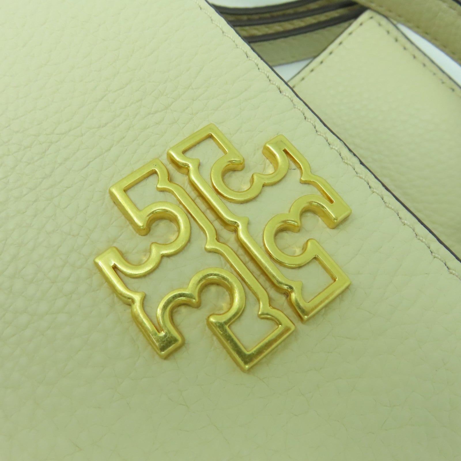 Tory Burch 牛皮皮革2way Shoulder Bag金扣手挽肩背兩用袋白色