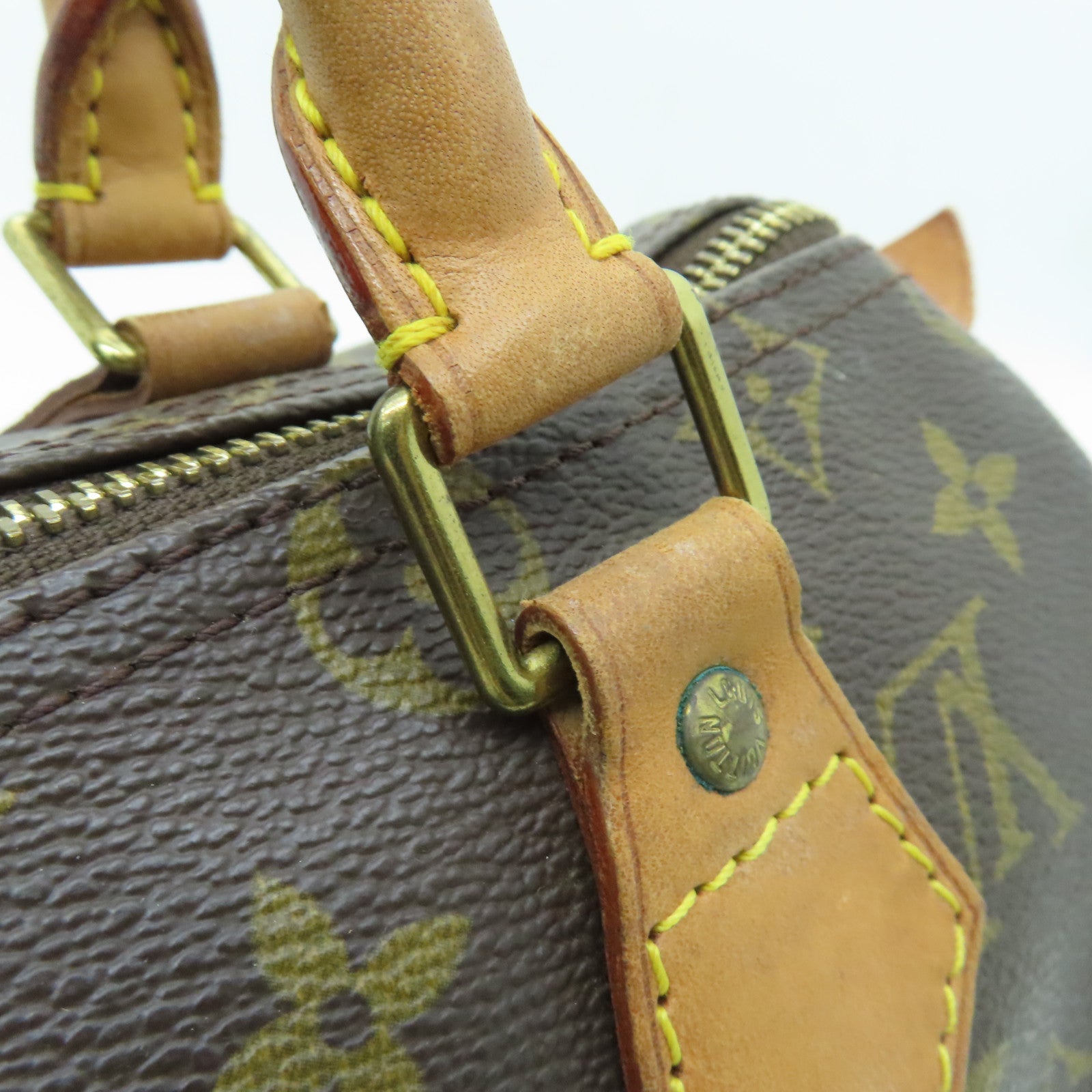 LOUIS VUITTON Monogram Speedy 25金扣手挽袋啡色