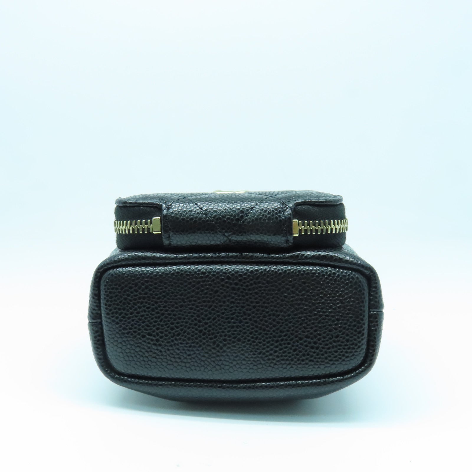 CHANEL 菱格Caviar皮革Chain Shoulder Bag金扣链带肩背袋黑色