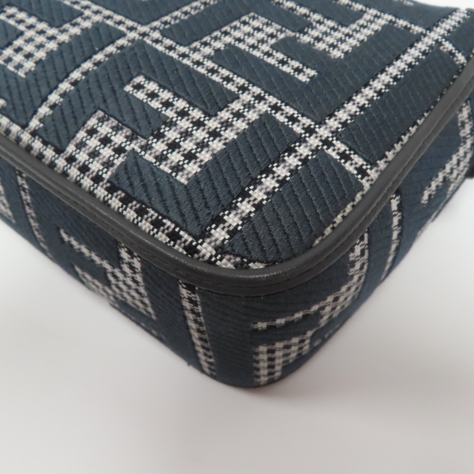FENDI 帆布/牛皮皮革2 Way Shoulder銀扣手挽肩背兩用袋灰色